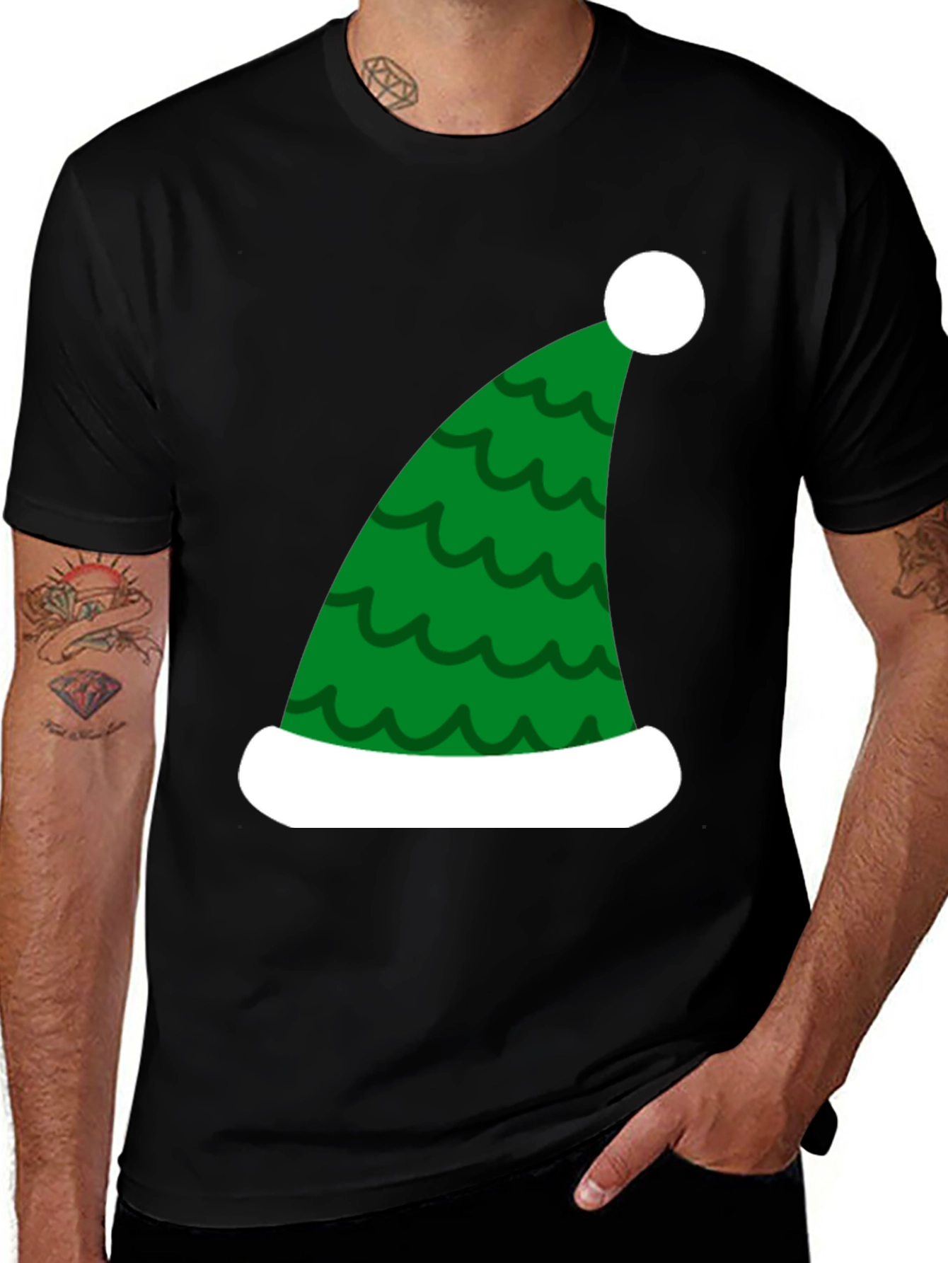 Festive Christmas Elf Hat T-Shirt