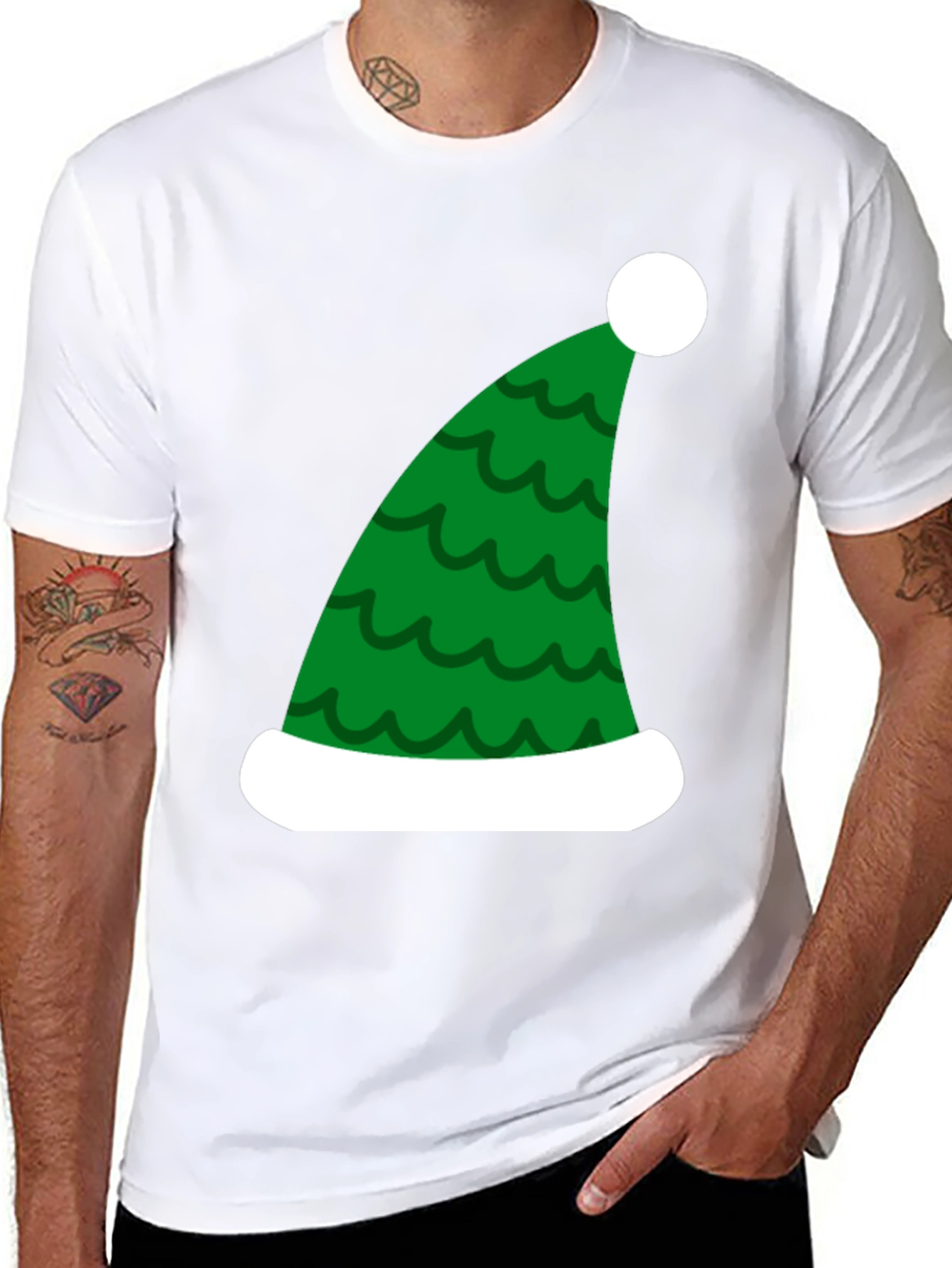 Festive Christmas Elf Hat T-Shirt