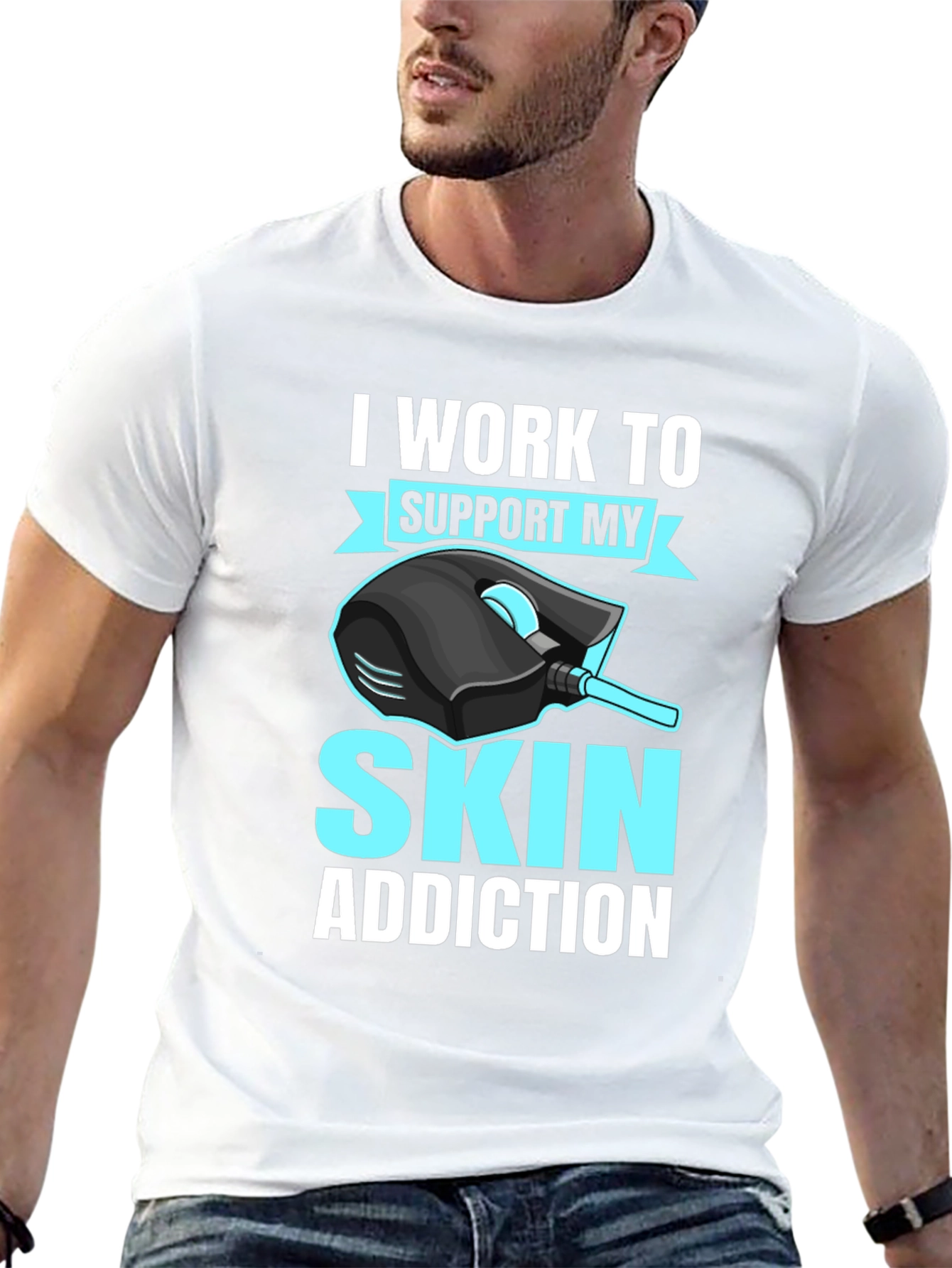 Gamer T-Shirt: Skin Addiction Funny Gaming Tee