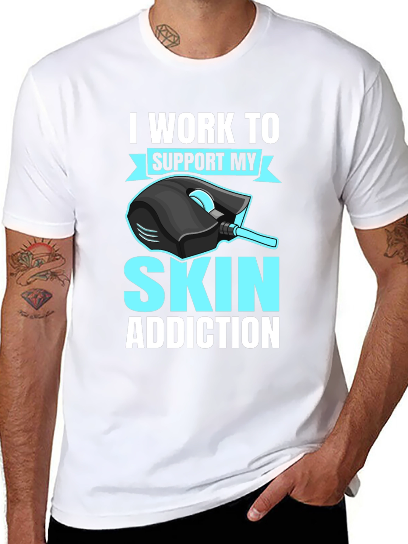 Gamer T-Shirt: Skin Addiction Funny Gaming Tee