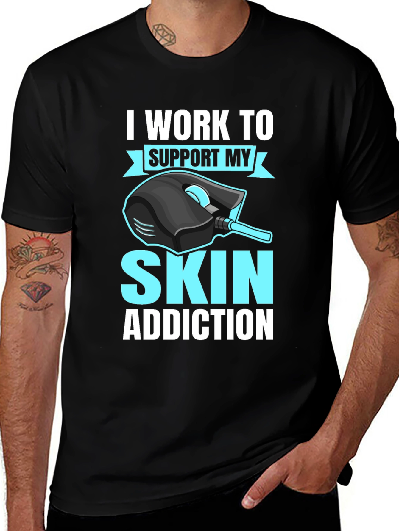 Gamer T-Shirt: Skin Addiction Funny Gaming Tee