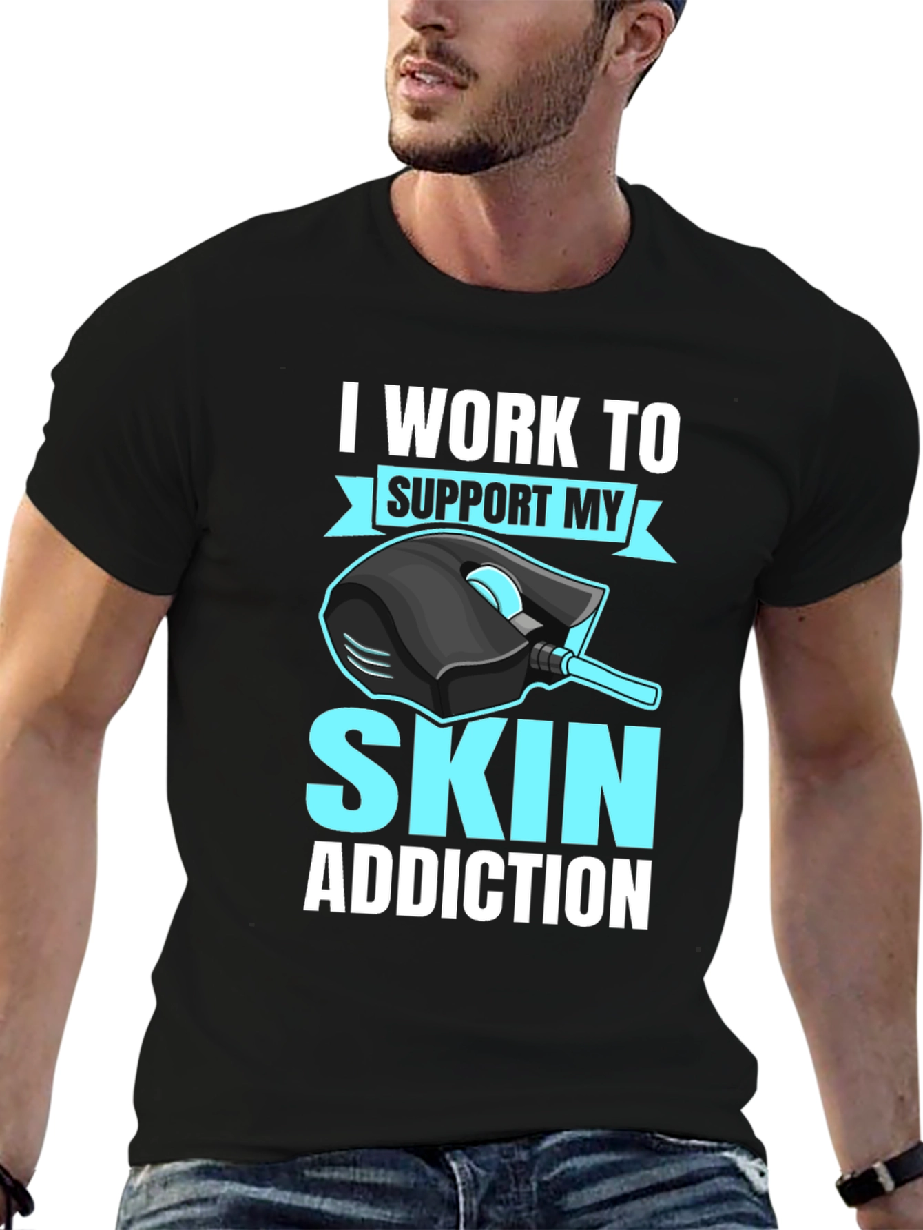 Gamer T-Shirt: Skin Addiction Funny Gaming Tee
