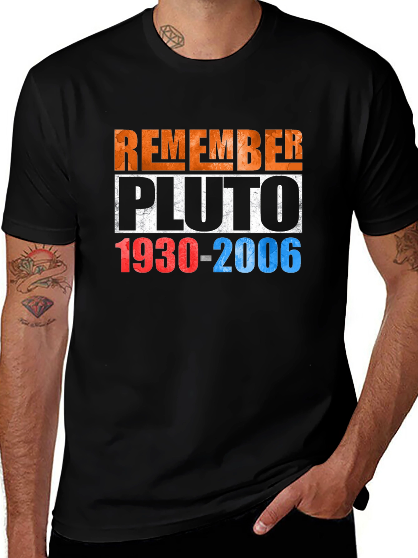 Remember Pluto T-Shirt - Retro Space Design