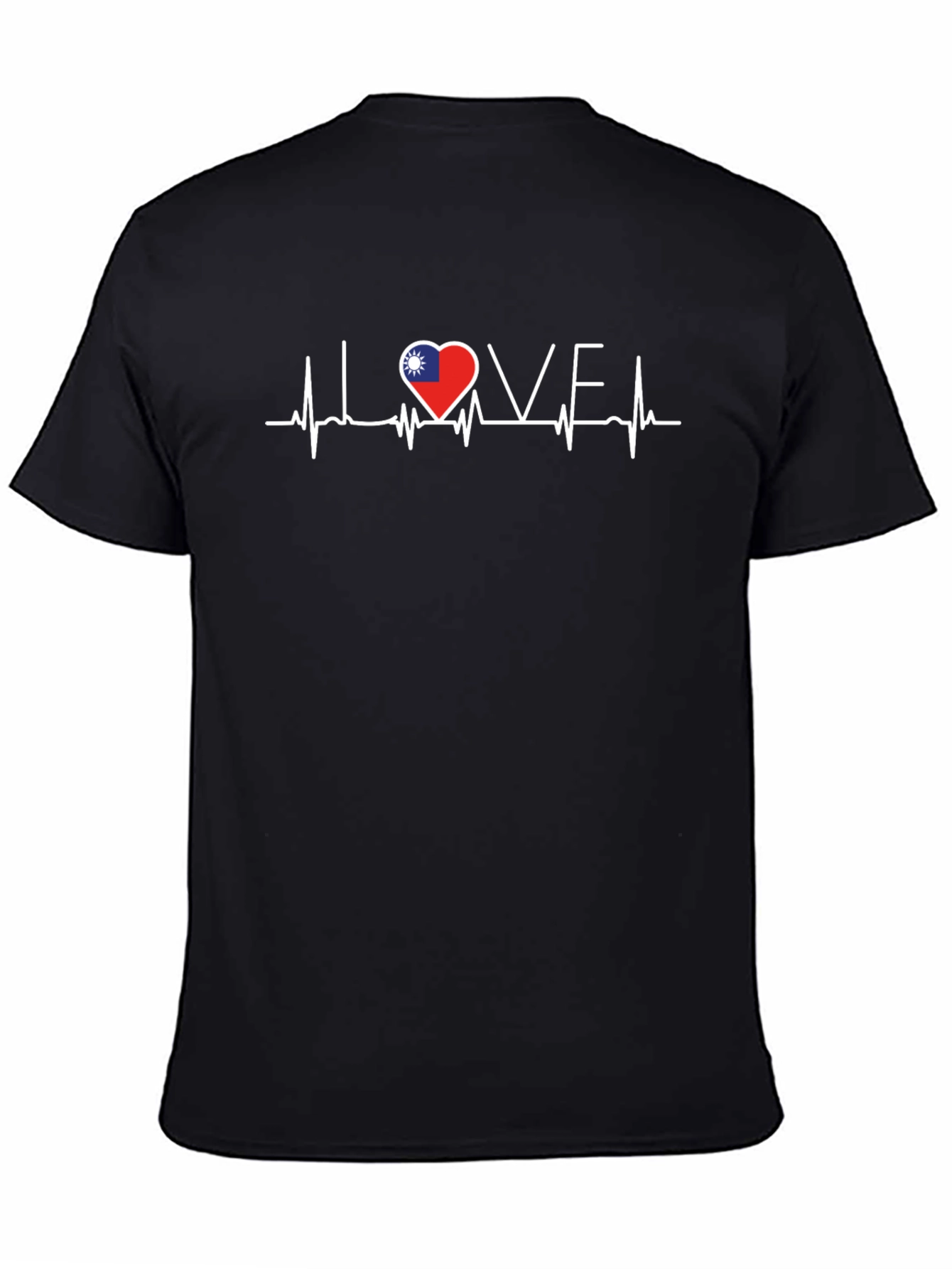 Taiwan Heartbeat Flag T-Shirt Love Graphic Tee