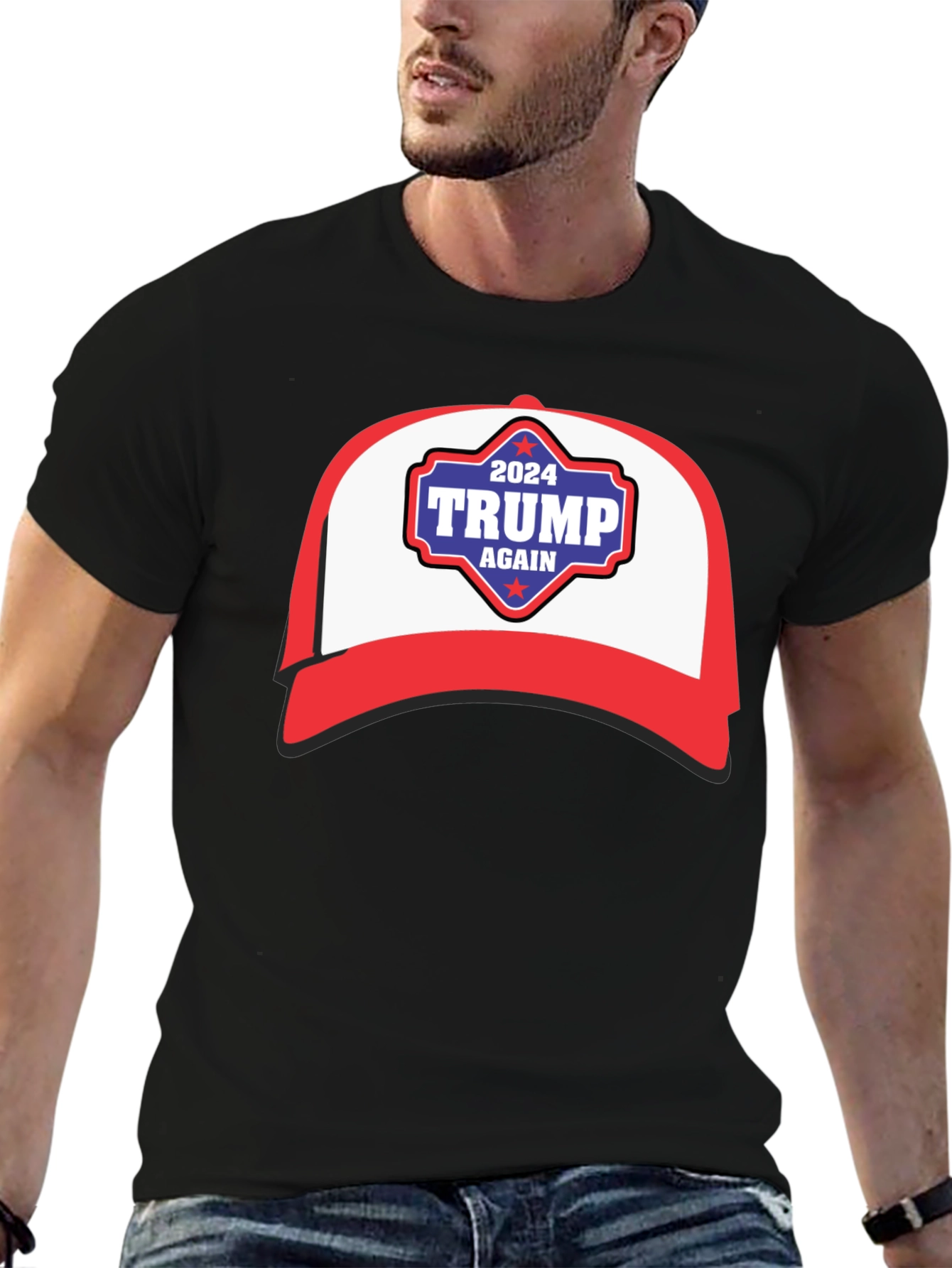 Trump 2024 Again T-Shirt MAGA Hat Graphic Tee