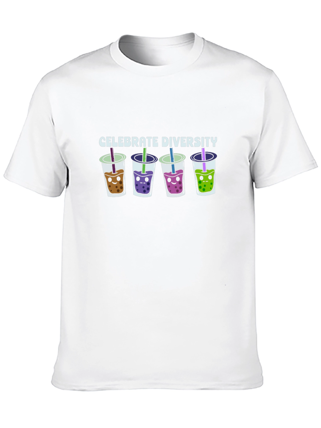Celebrate Diversity Bubble Tea Graphic T-Shirt