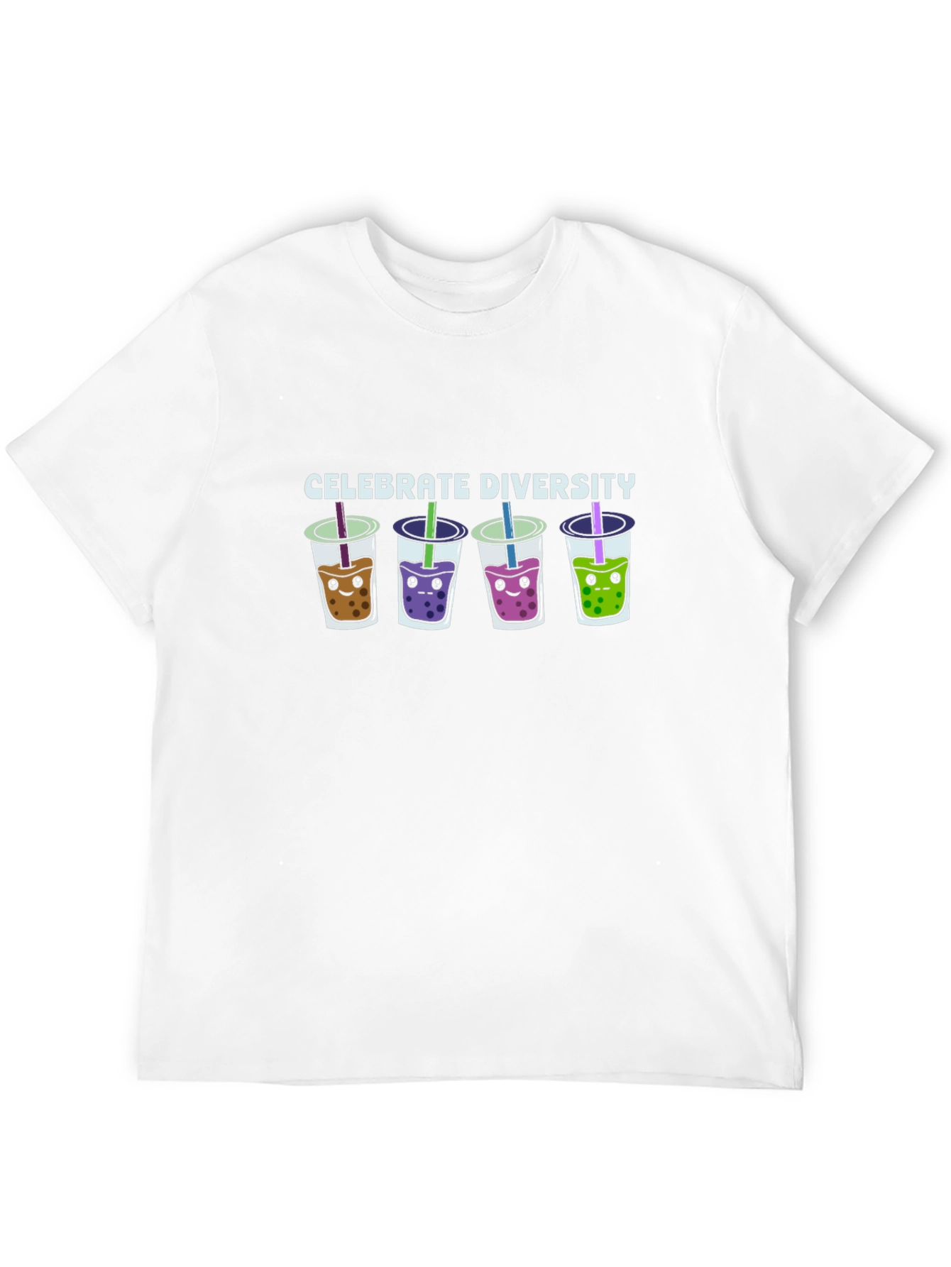 Celebrate Diversity Bubble Tea Graphic T-Shirt