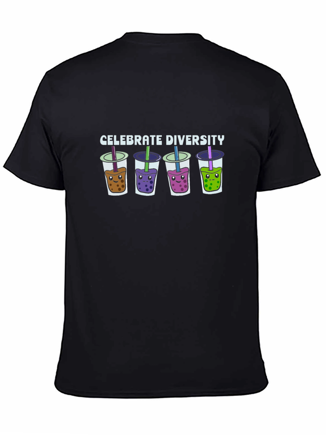 Celebrate Diversity Bubble Tea Graphic T-Shirt