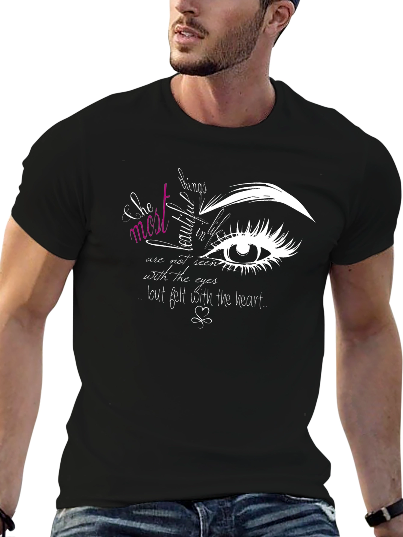 Eye Graphic Tee - Beautiful Things Quote