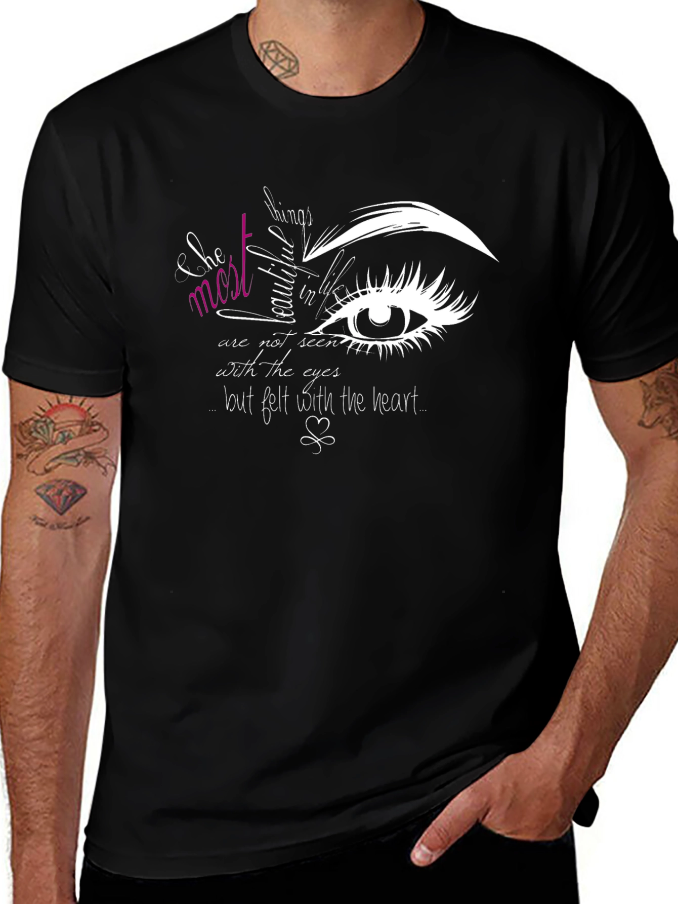 Eye Graphic Tee - Beautiful Things Quote