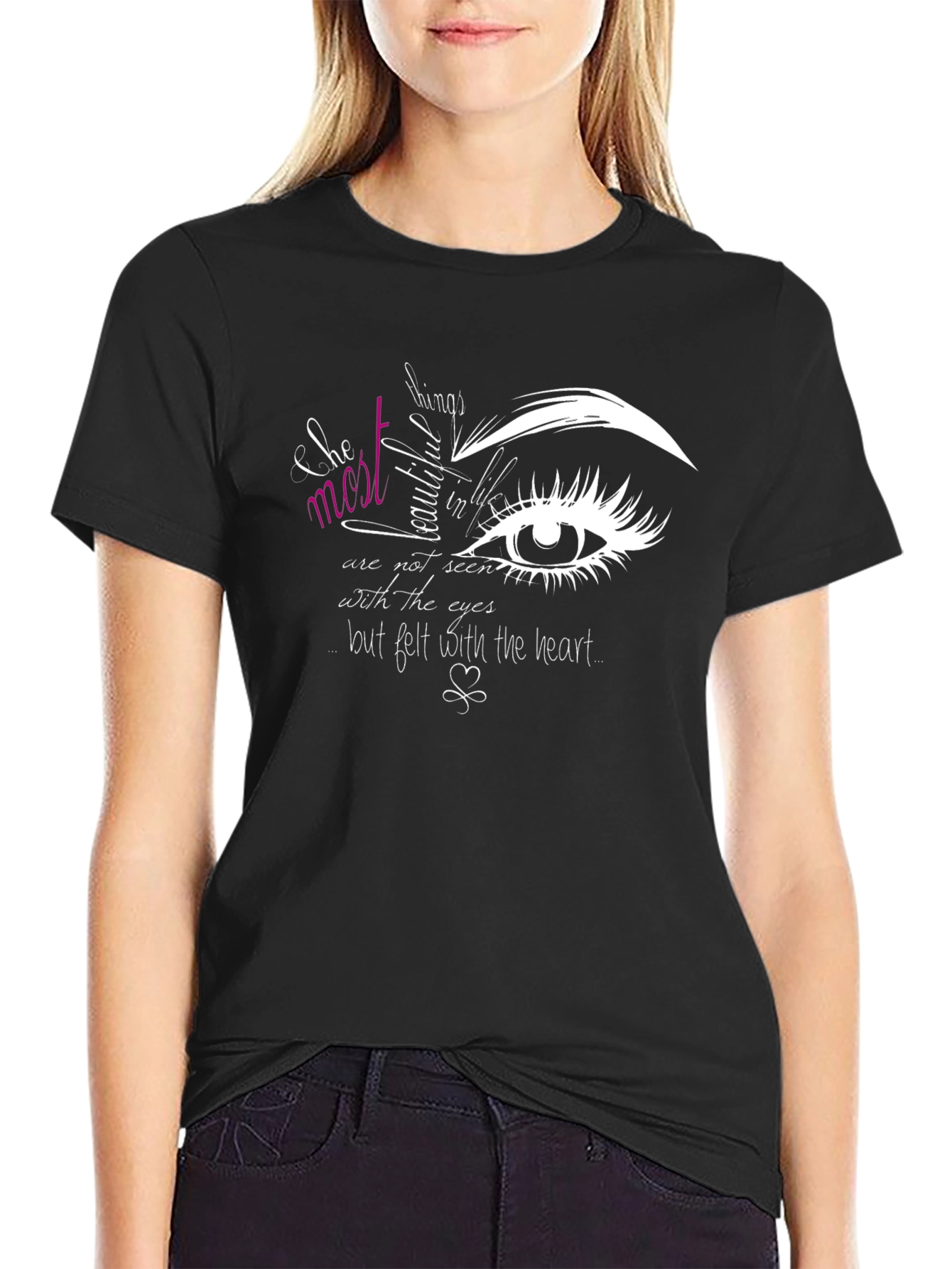 Eye Graphic Tee - Beautiful Things Quote