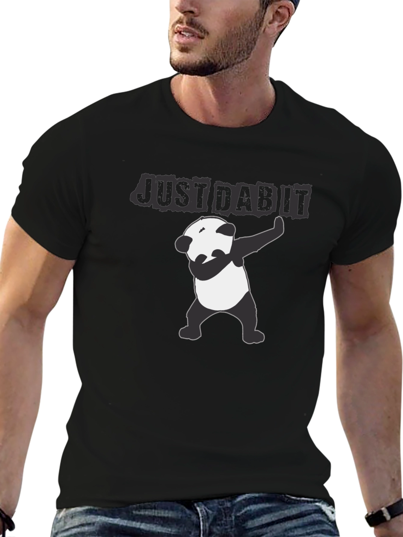 Just Dab It Panda T-Shirt - Black