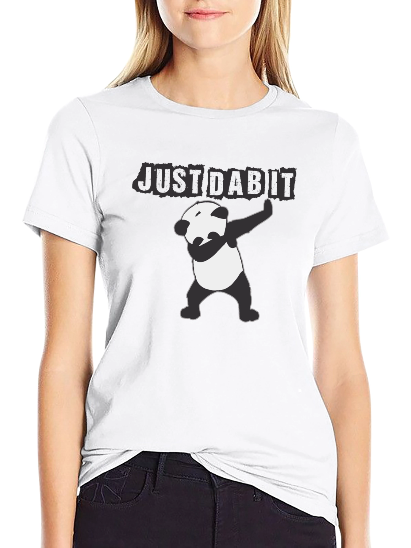 Just Dab It Panda T-Shirt - Black