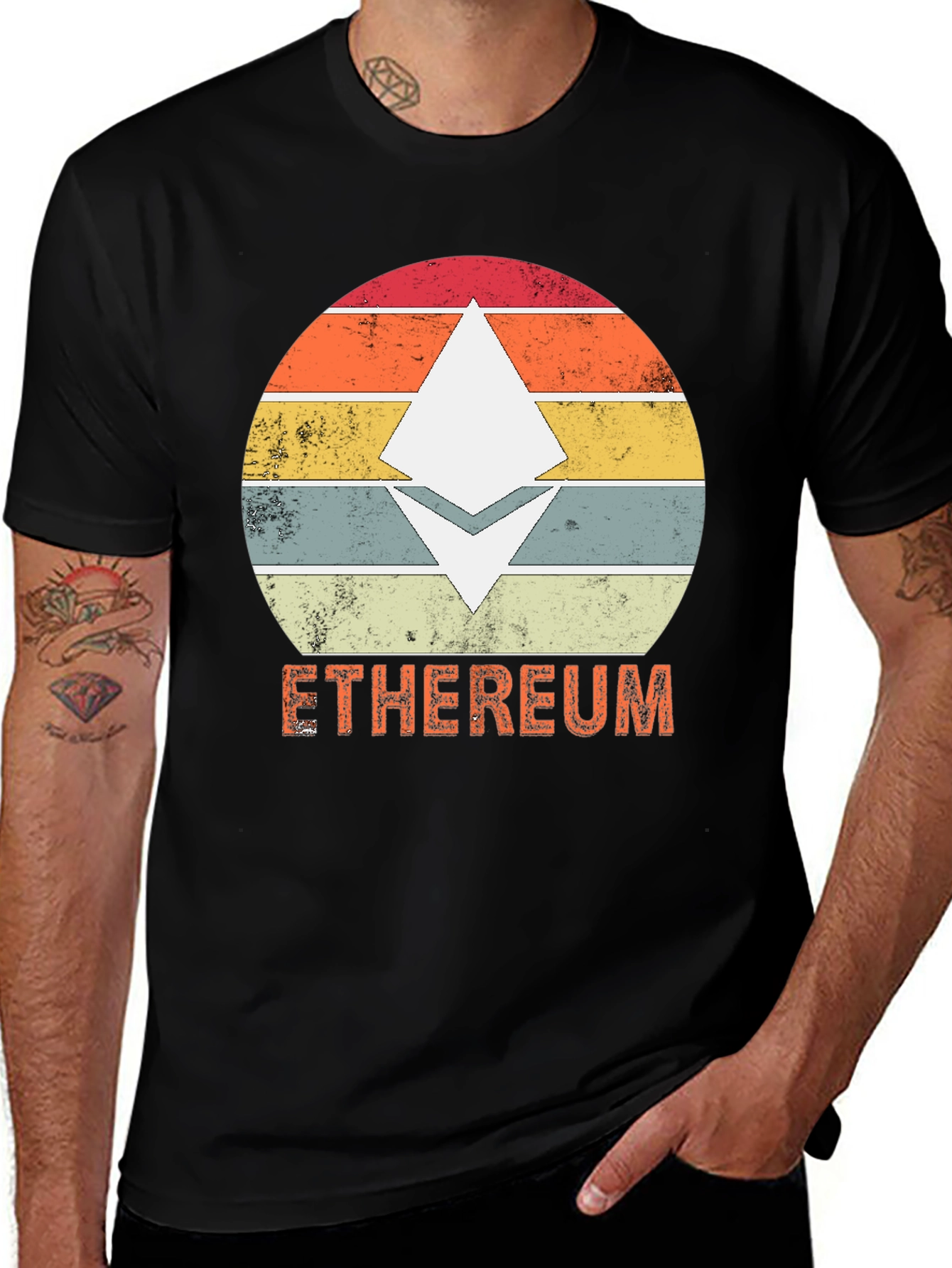 Ethereum Retro Style T-Shirt - Crypto Fashion
