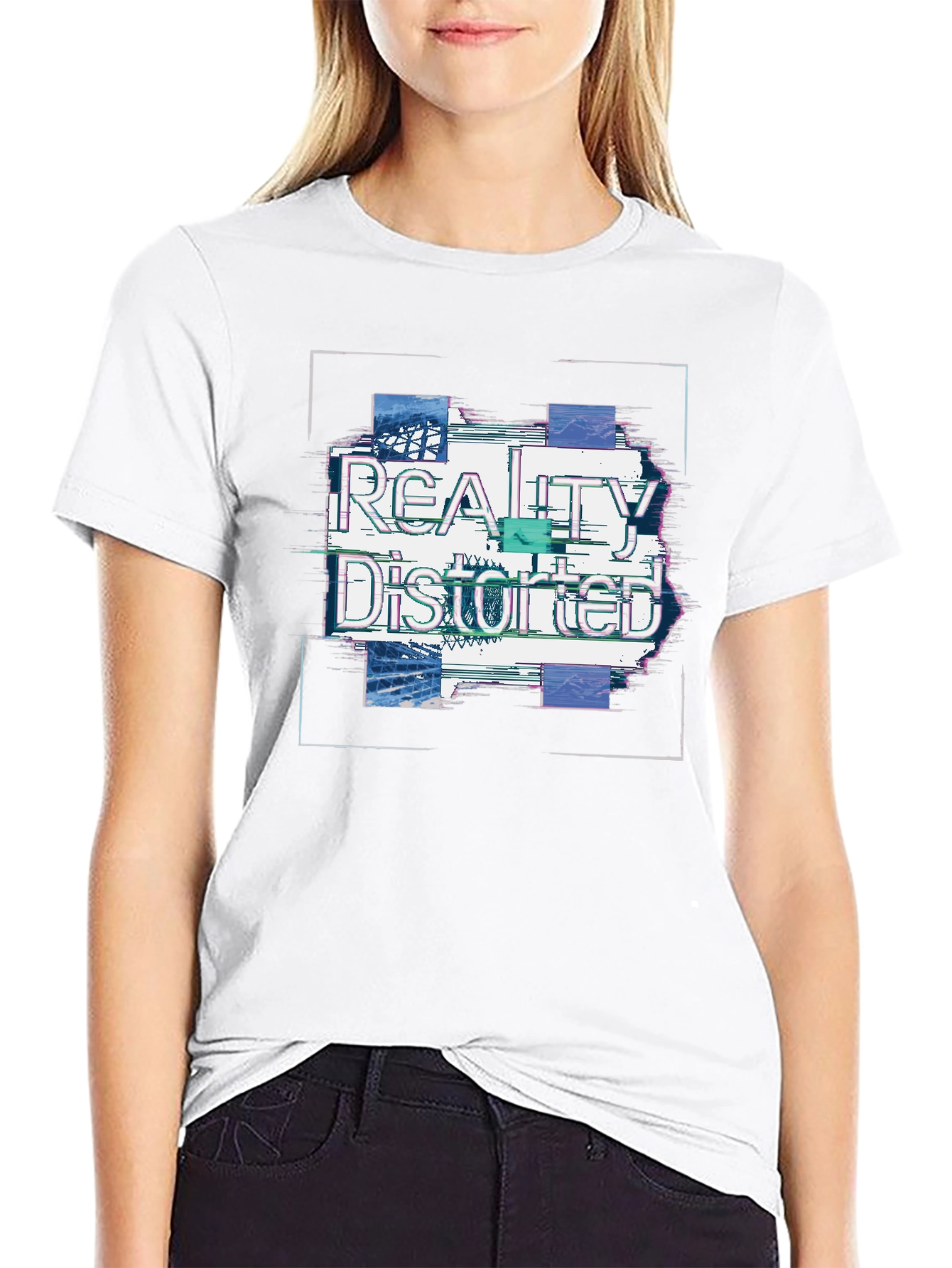 Reality Distorted Graphic T-Shirt - Stylish Black Tee