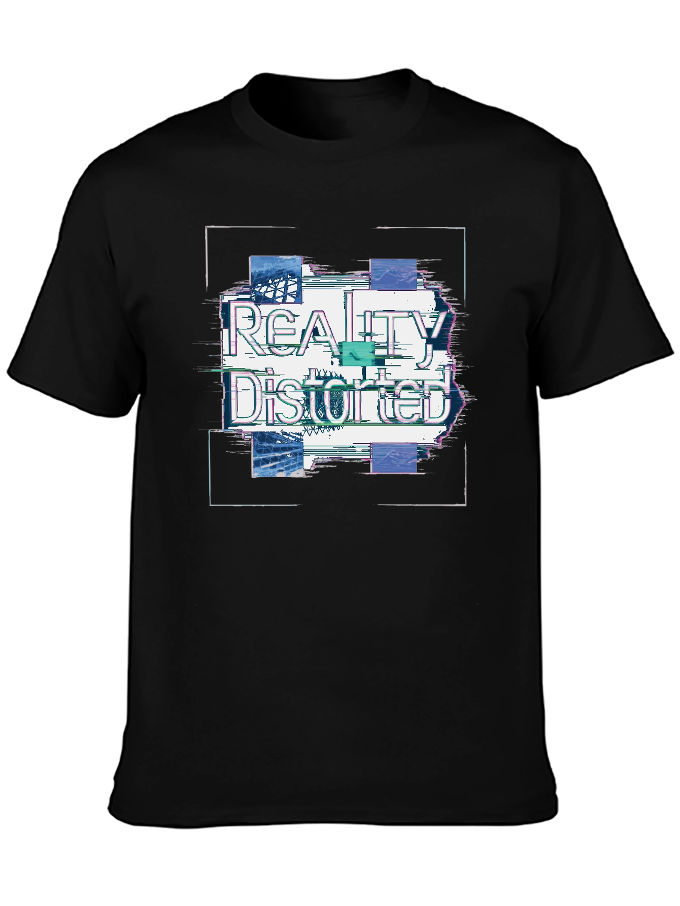 Reality Distorted Graphic T-Shirt - Stylish Black Tee