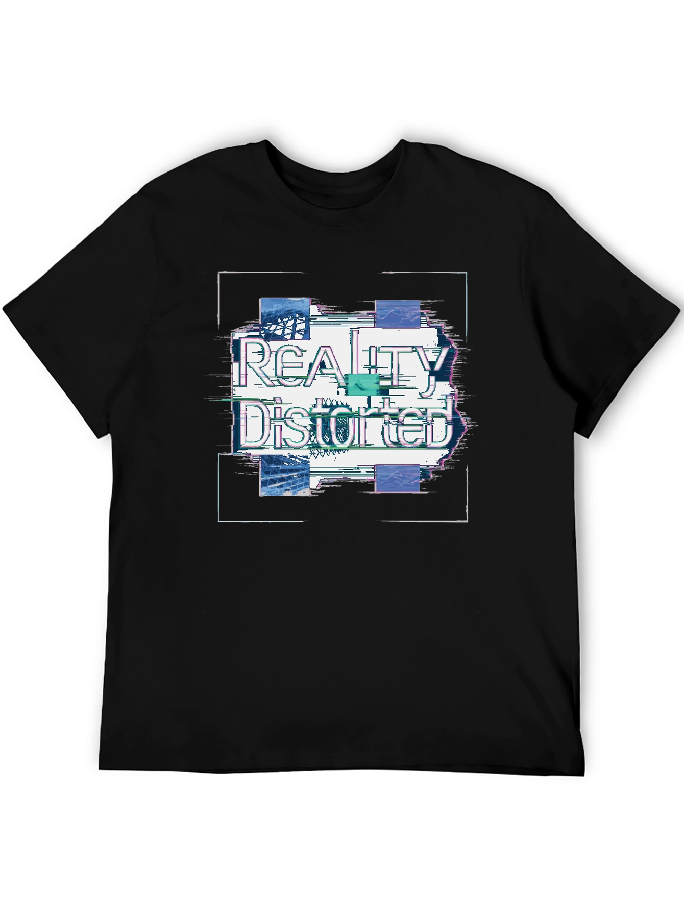 Reality Distorted Graphic T-Shirt - Stylish Black Tee