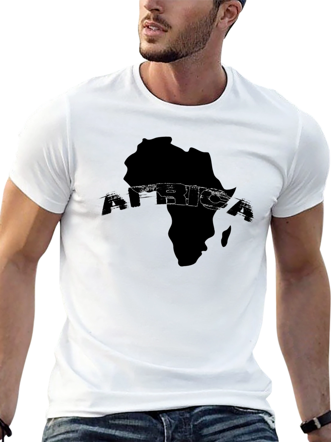 Africa Map Graphic Tee - Black
