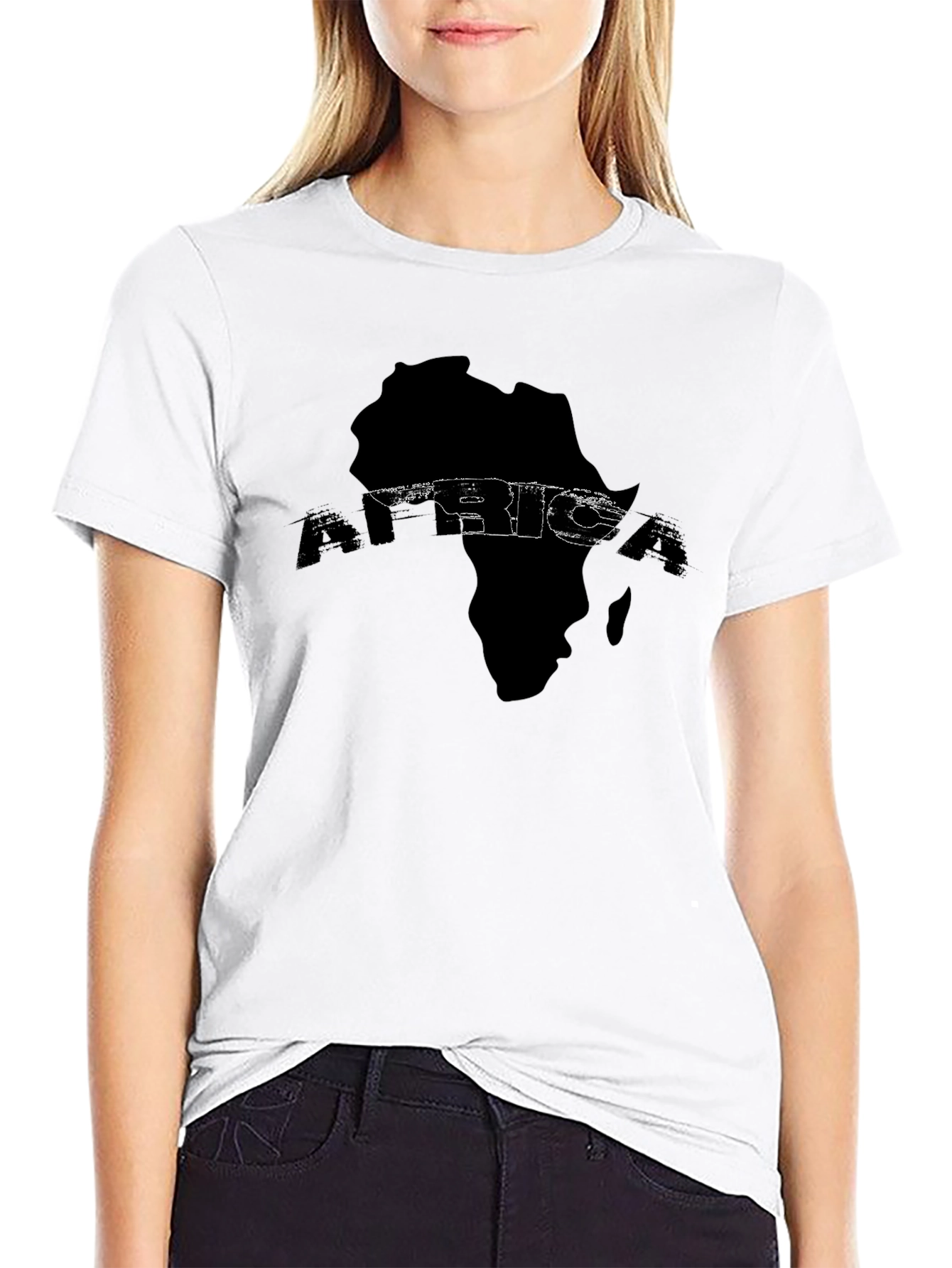 Africa Map Graphic Tee - Black