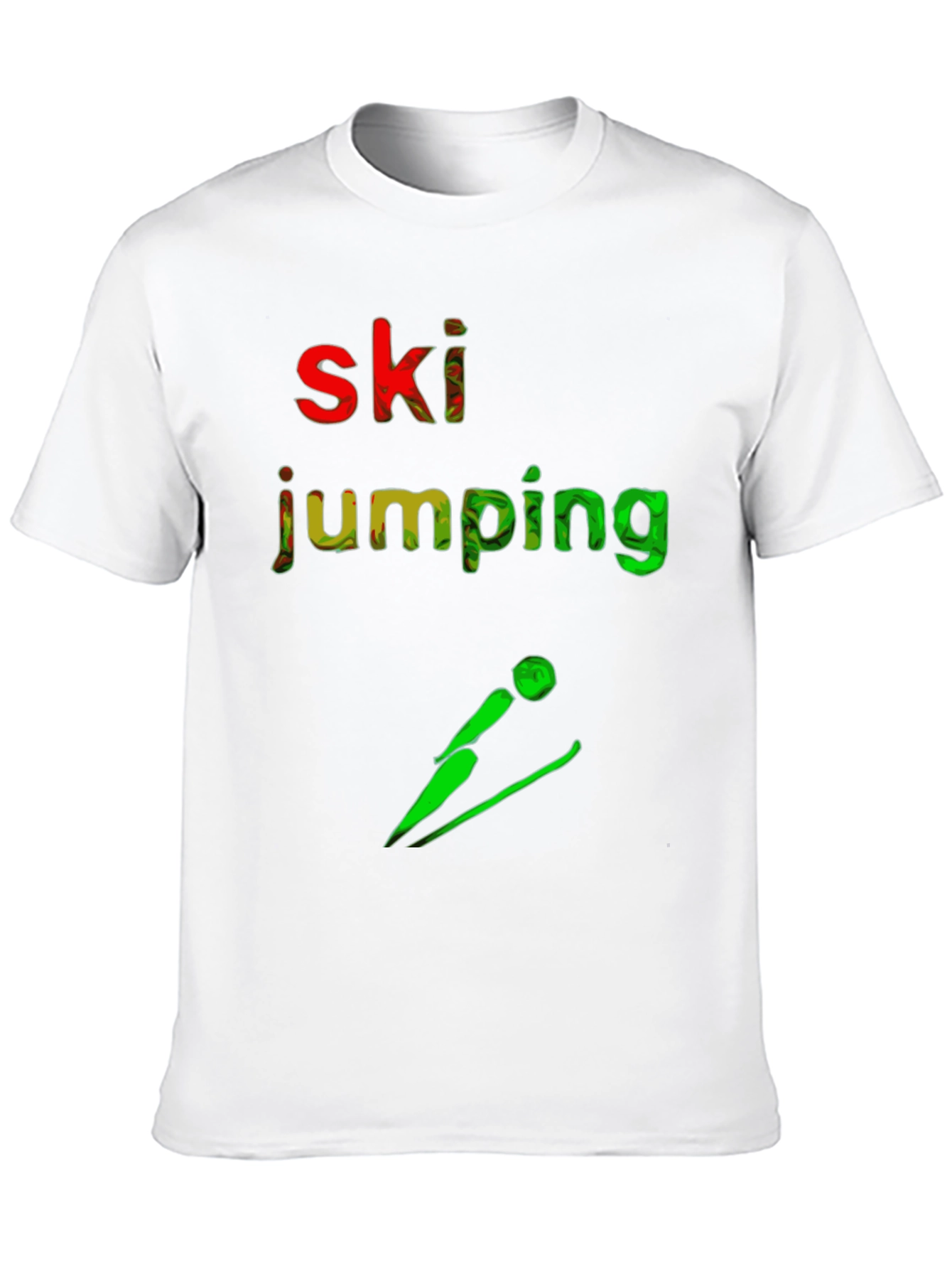 Ski Jumping Graphic T-Shirt - Sporty Style