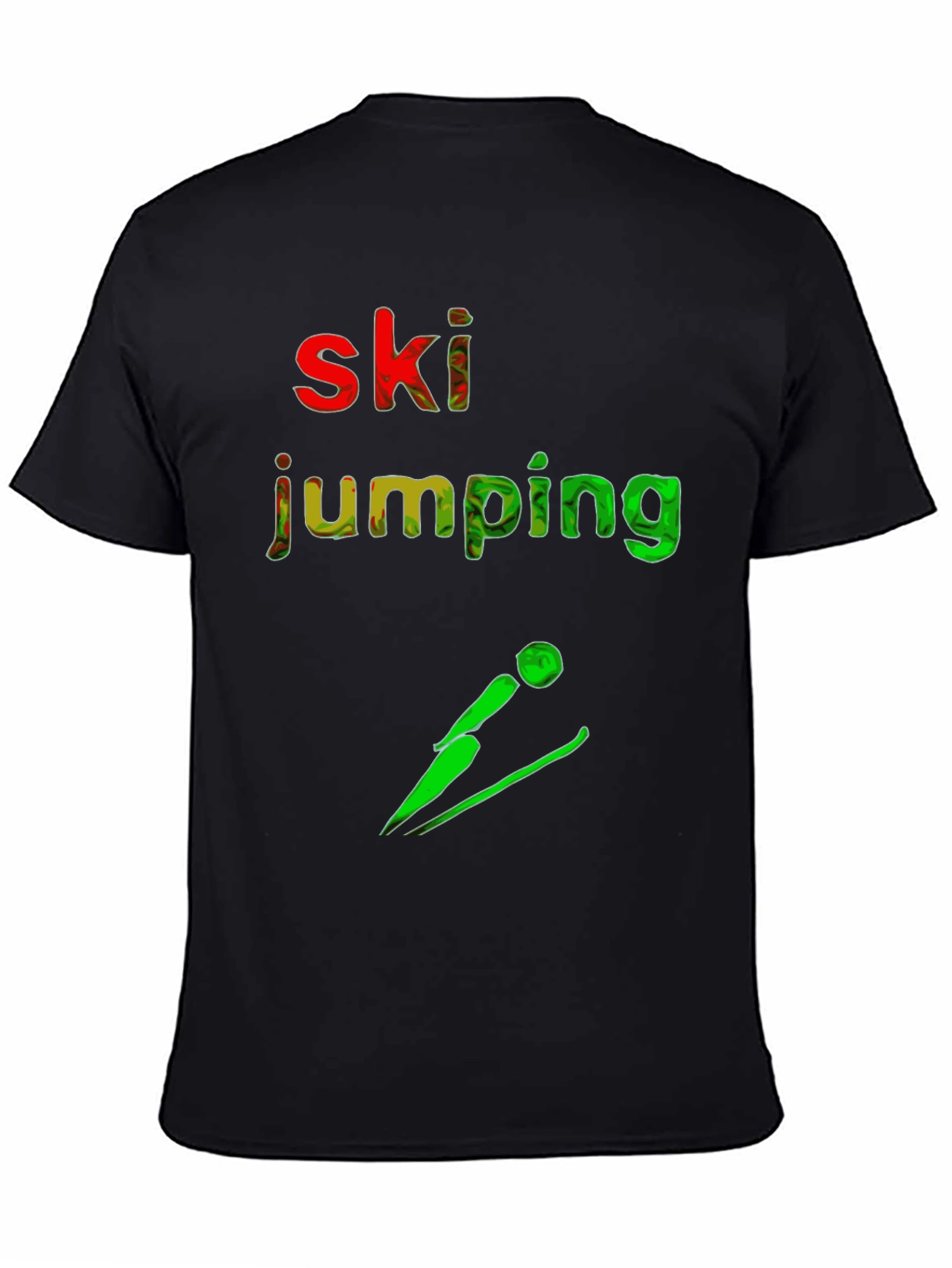 Ski Jumping Graphic T-Shirt - Sporty Style