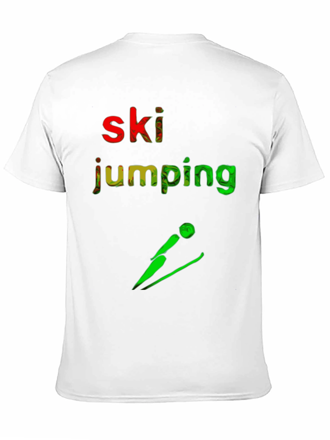 Ski Jumping Graphic T-Shirt - Sporty Style