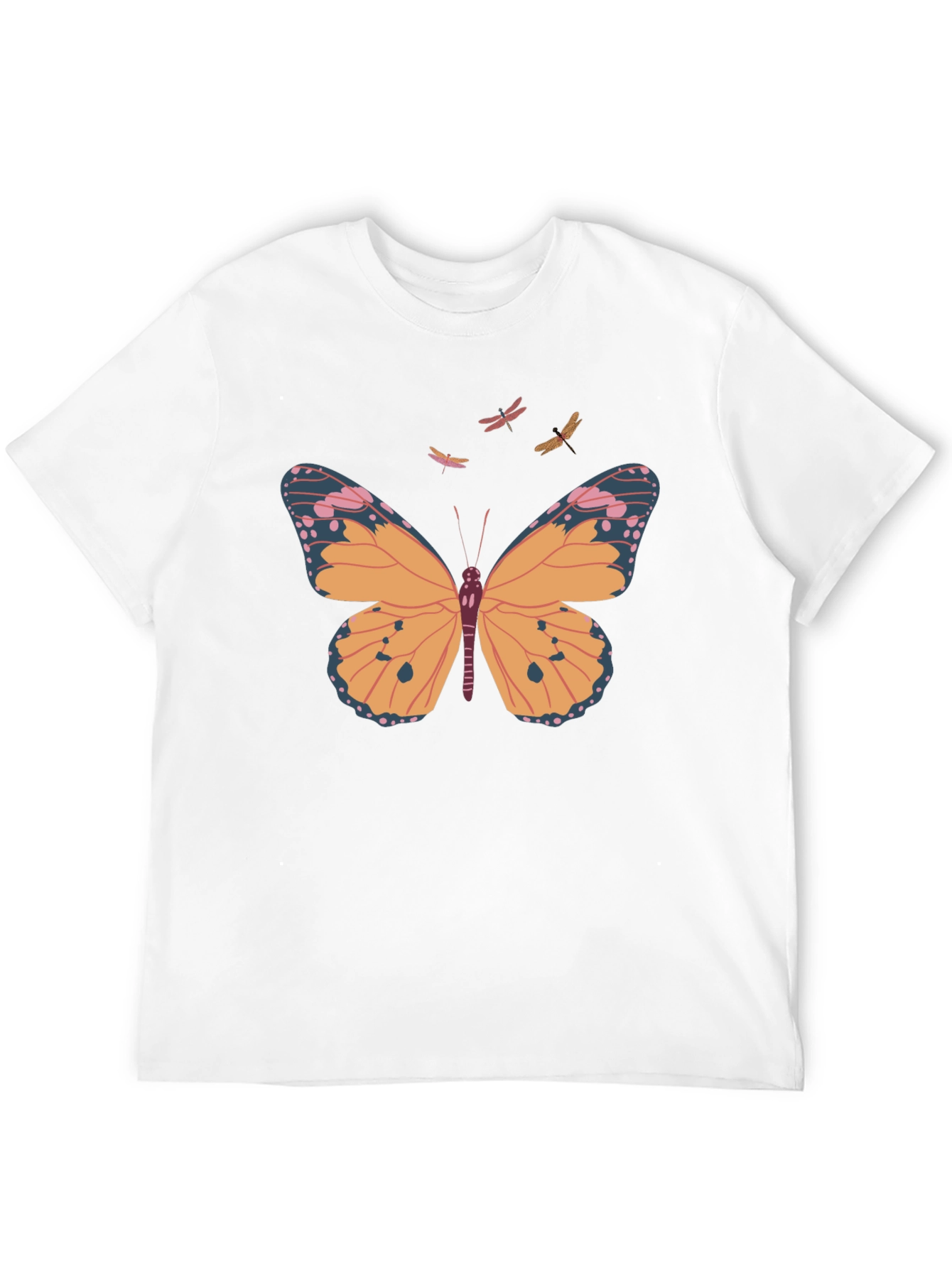 Butterfly Print Crew Neck T-Shirt