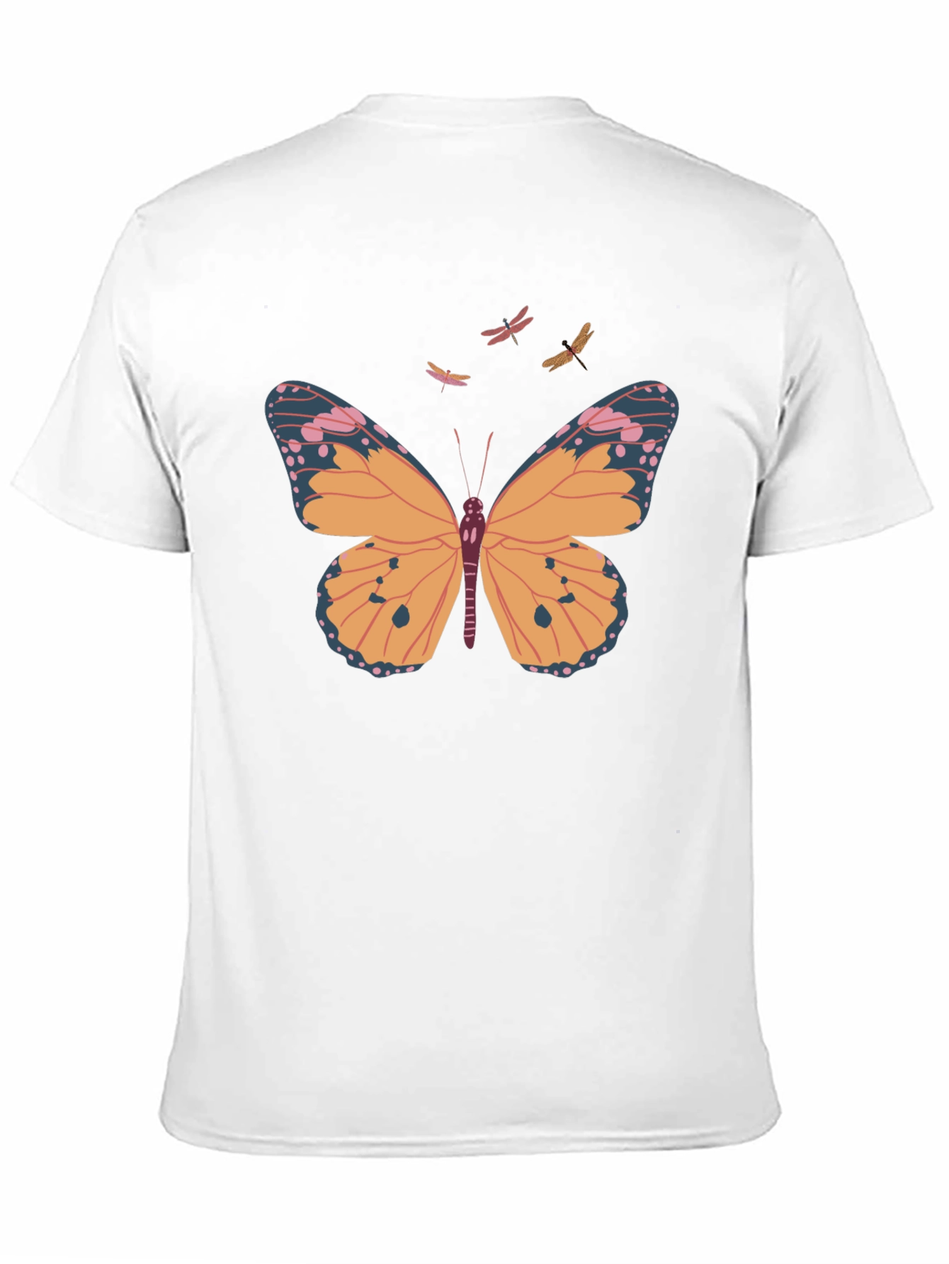 Butterfly Print Crew Neck T-Shirt
