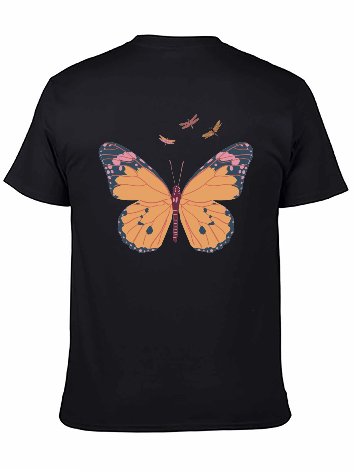 Butterfly Print Crew Neck T-Shirt