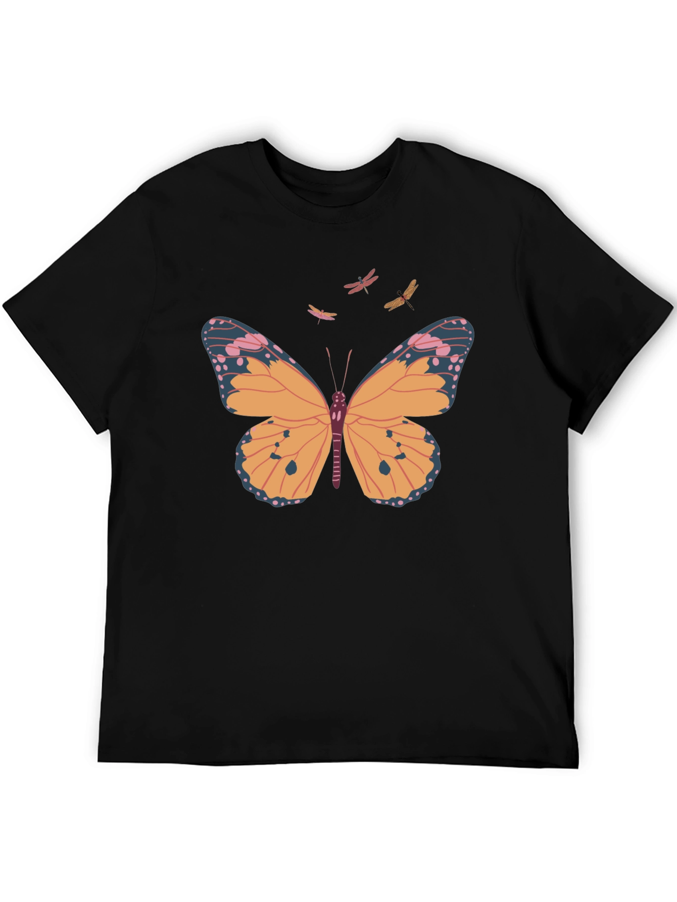 Butterfly Print Crew Neck T-Shirt
