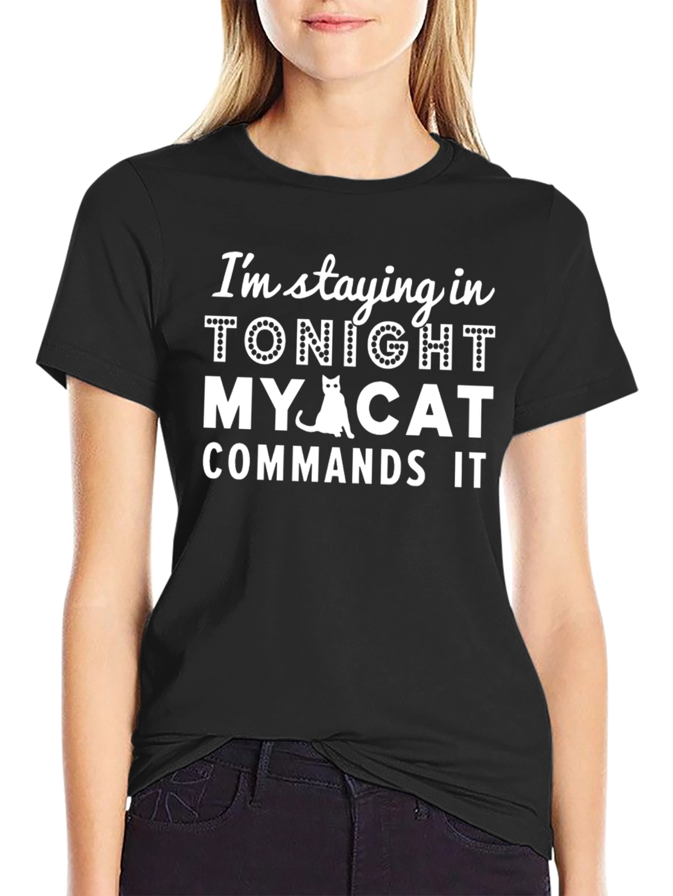 Stay In Tonight Cat Graphic Tee