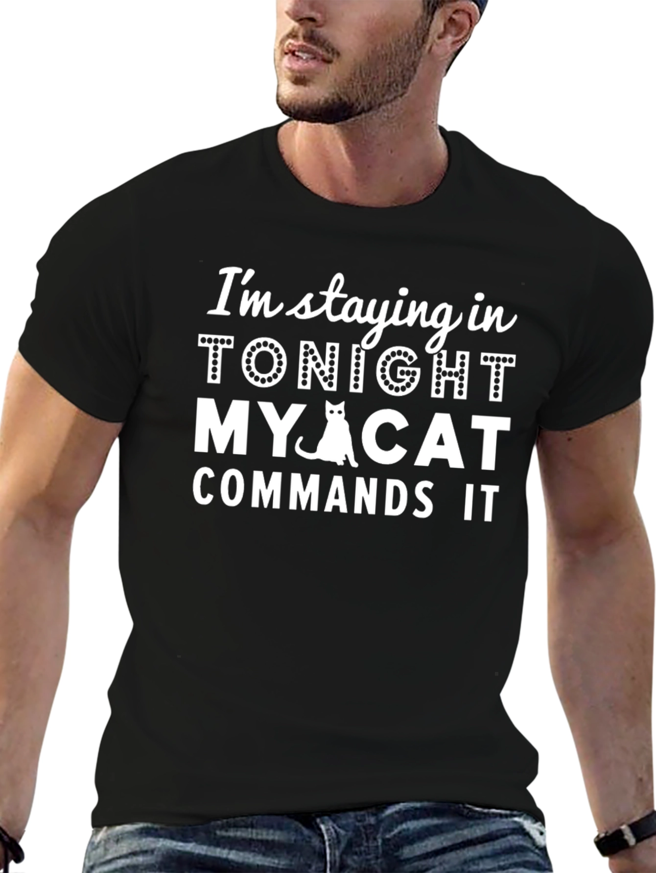 Stay In Tonight Cat Graphic Tee