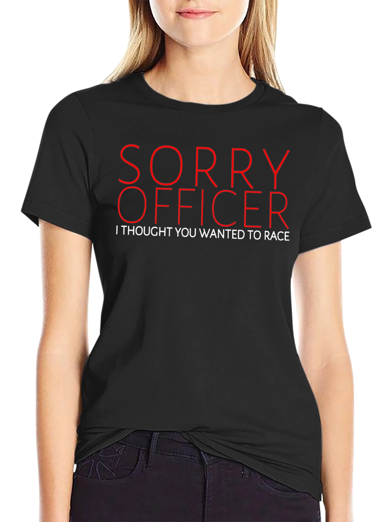 Sorry Officer Funny Graphic T-Shirt
