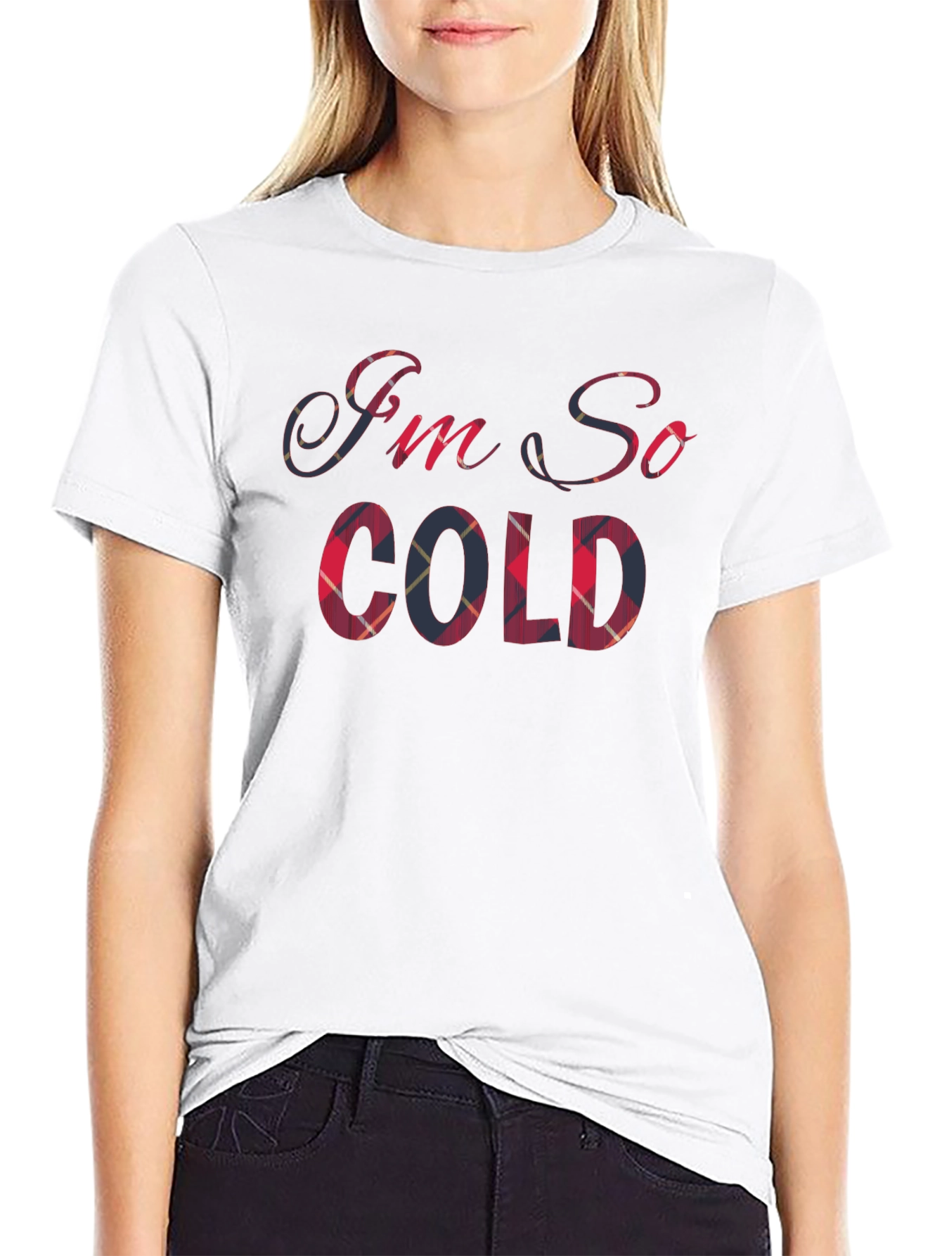 Im So Cold Plaid T-Shirt