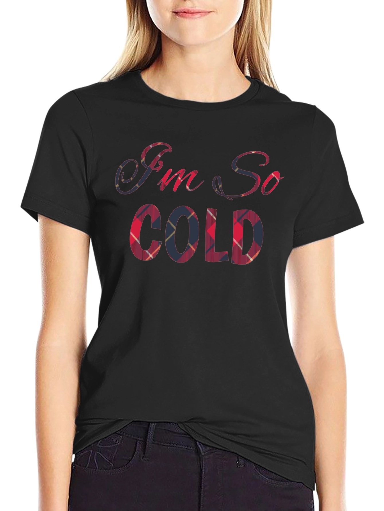 Im So Cold Plaid T-Shirt