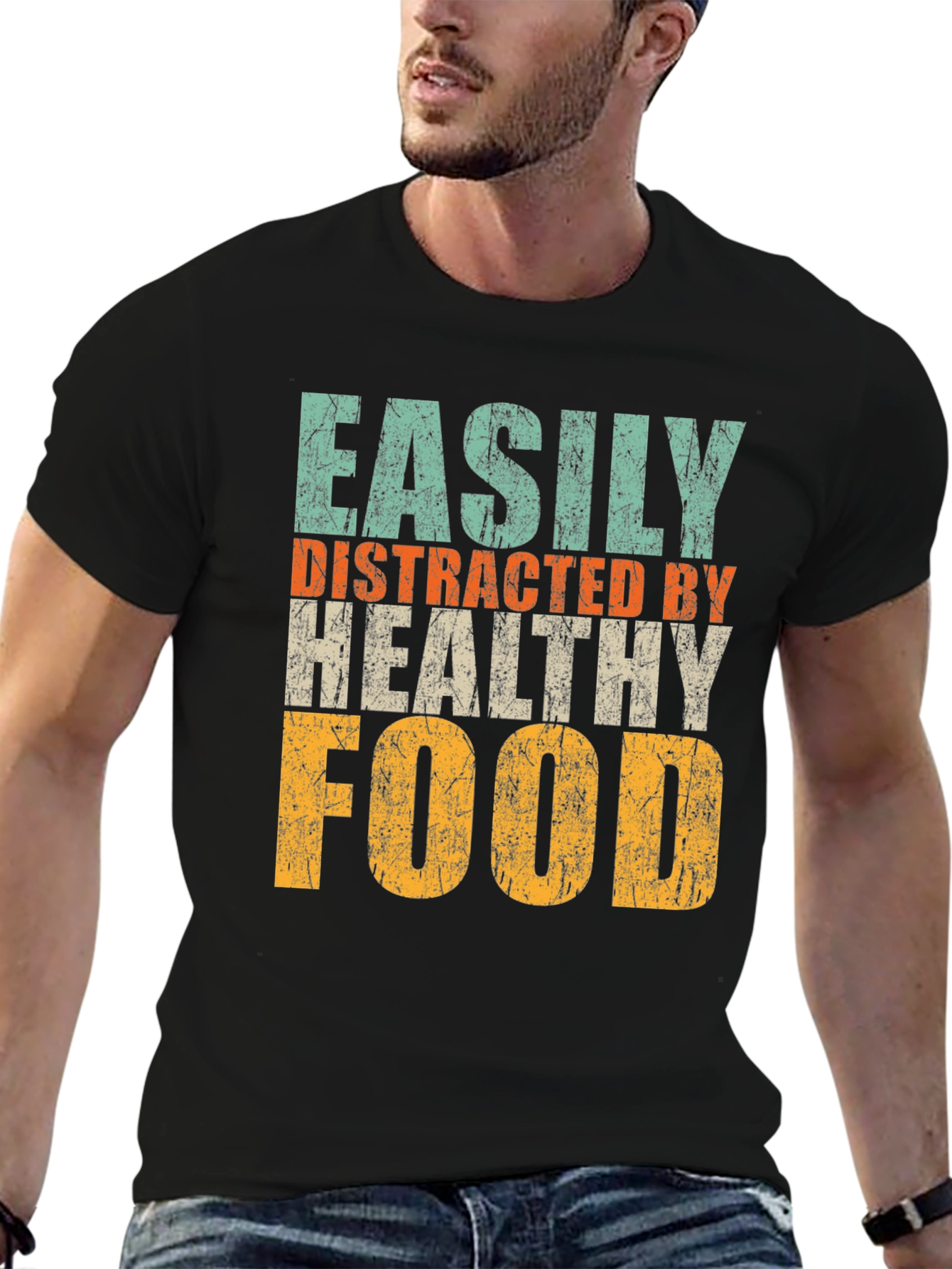 Easily Distracted By Healthy Food Graphic Tee