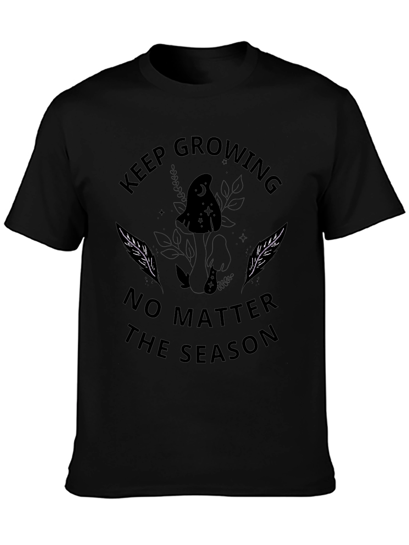 Keep Growing T-Shirt - Unisex Black Tee