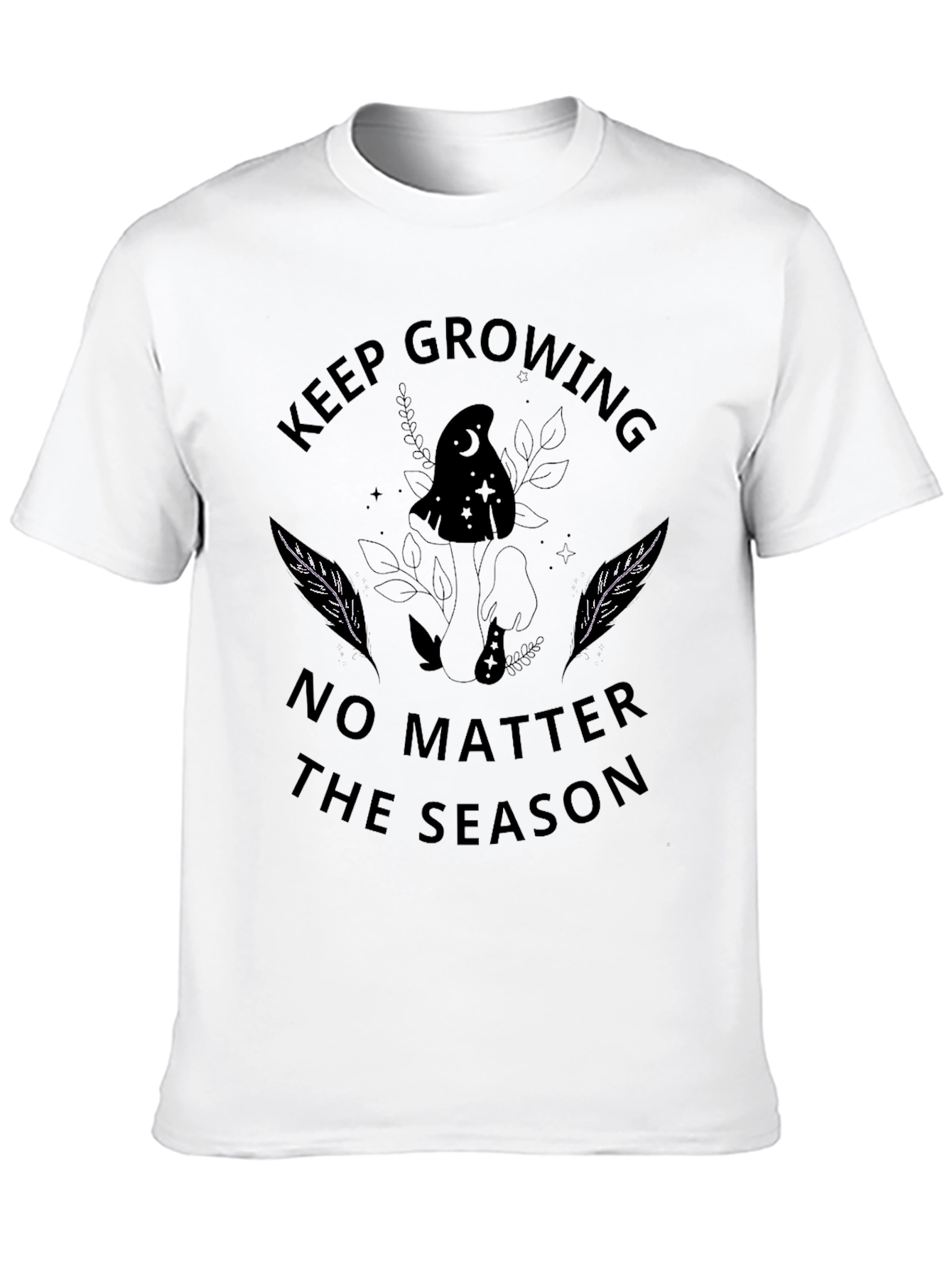 Keep Growing T-Shirt - Unisex Black Tee