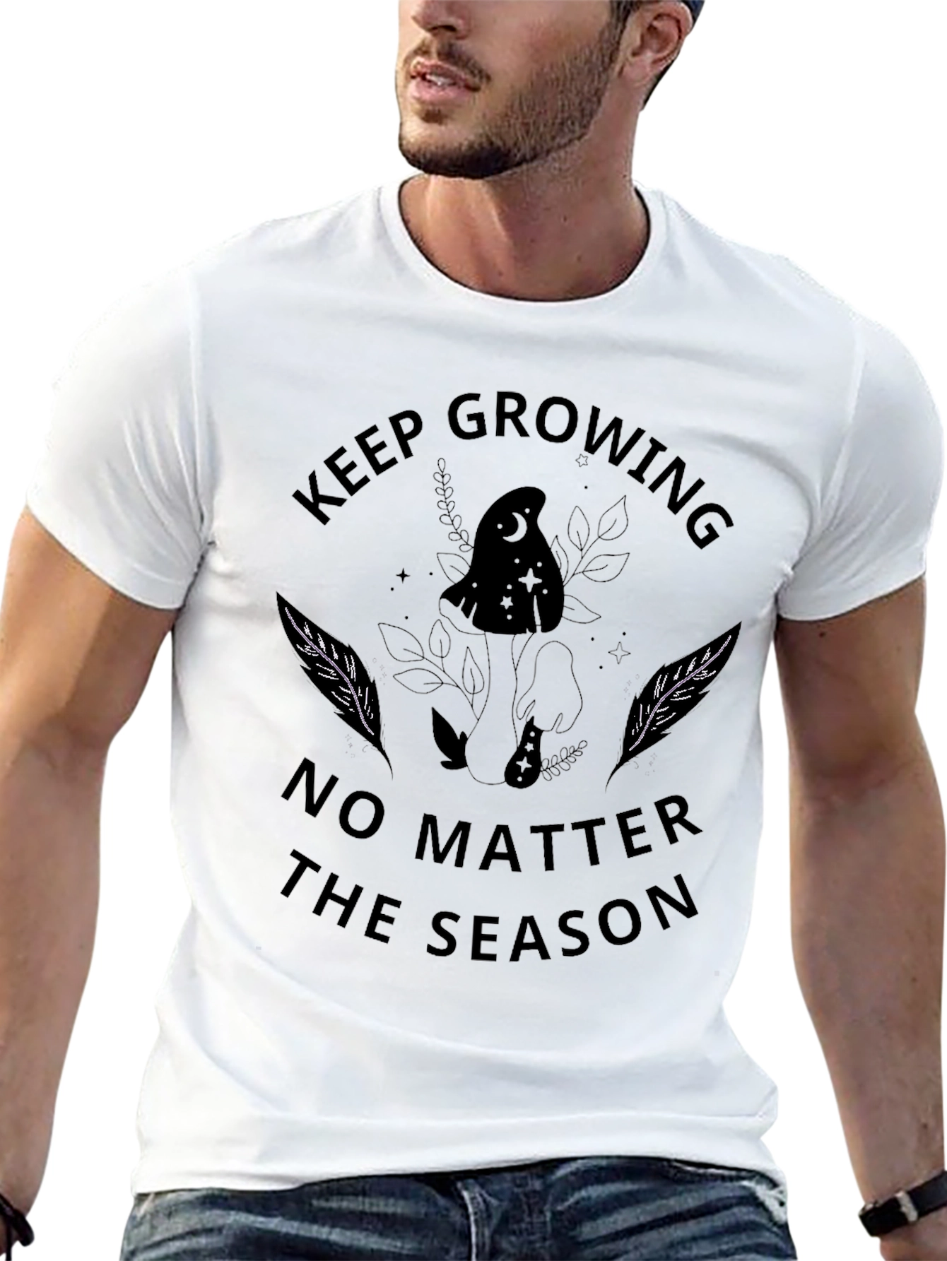 Keep Growing T-Shirt - Unisex Black Tee