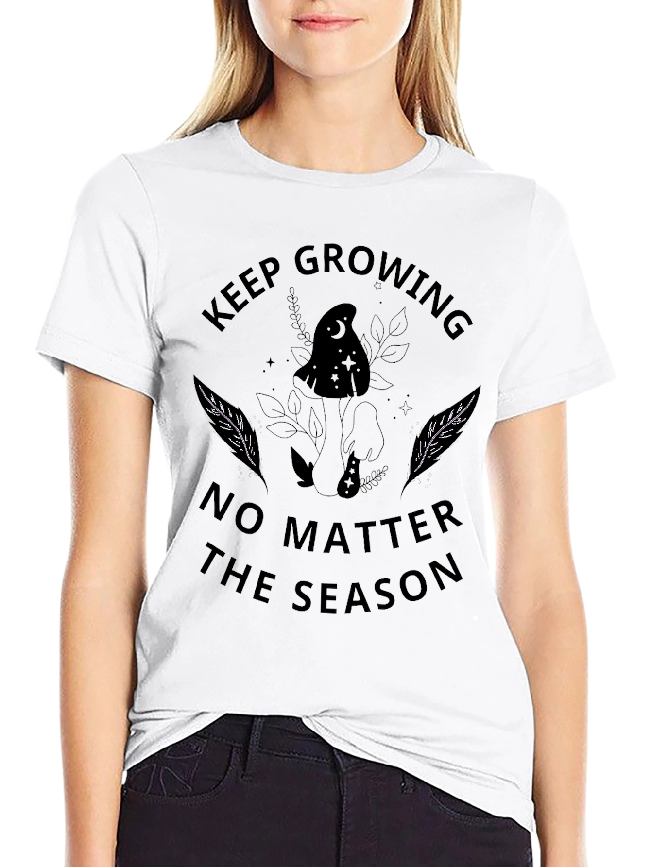 Keep Growing T-Shirt - Unisex Black Tee
