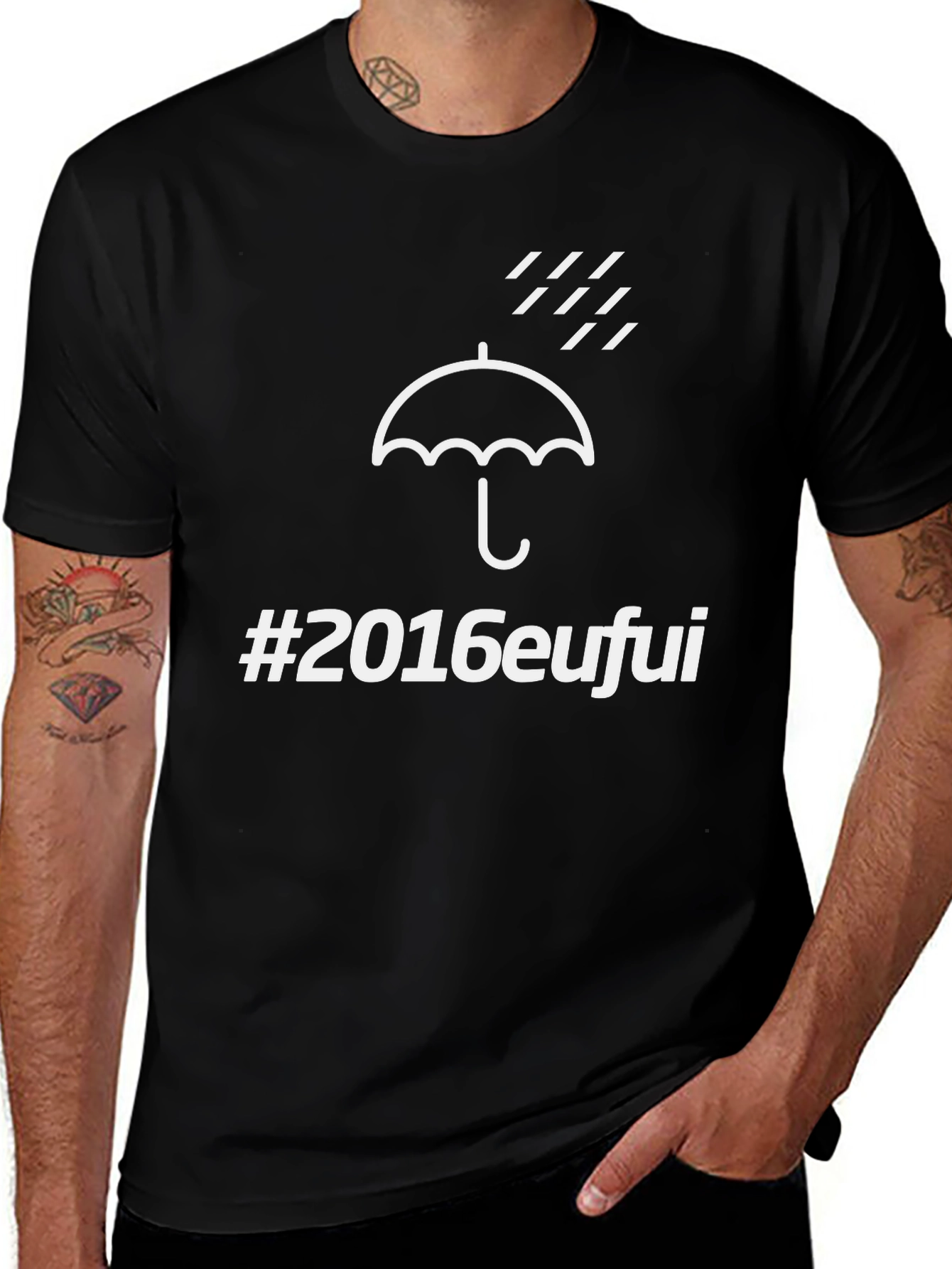 Umbrella 2016eufui Graphic Tee - Mens Black T-Shirt