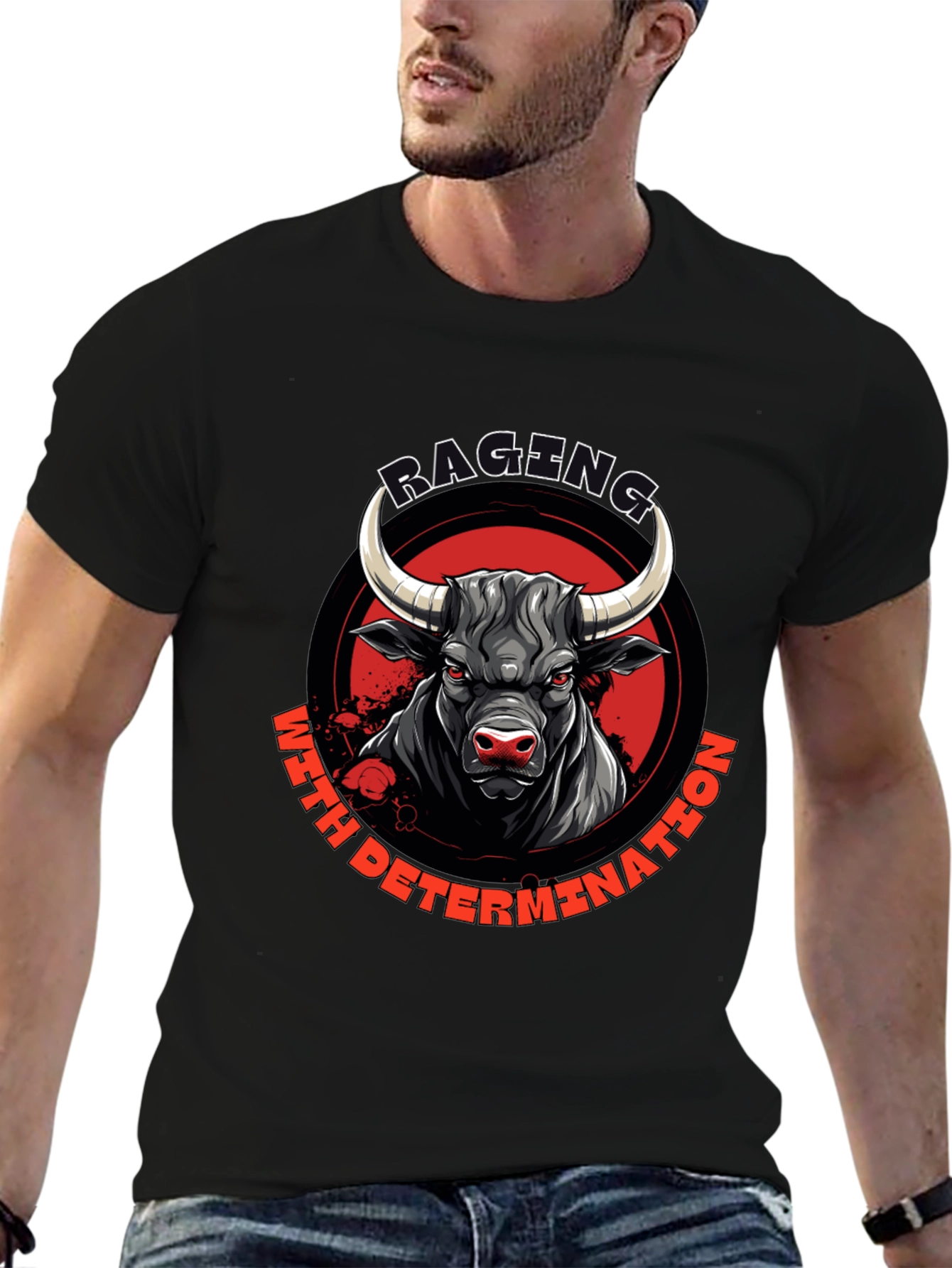 Raging Bull T-Shirt: Determination Graphic Tee