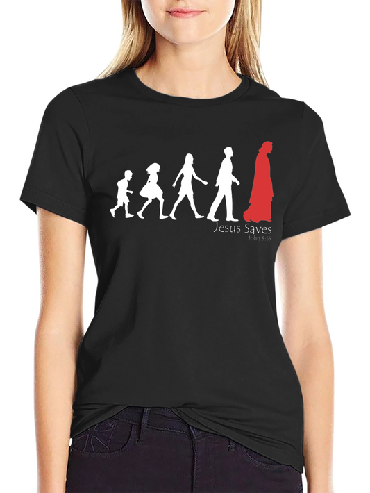 Jesus Saves Black T-Shirt