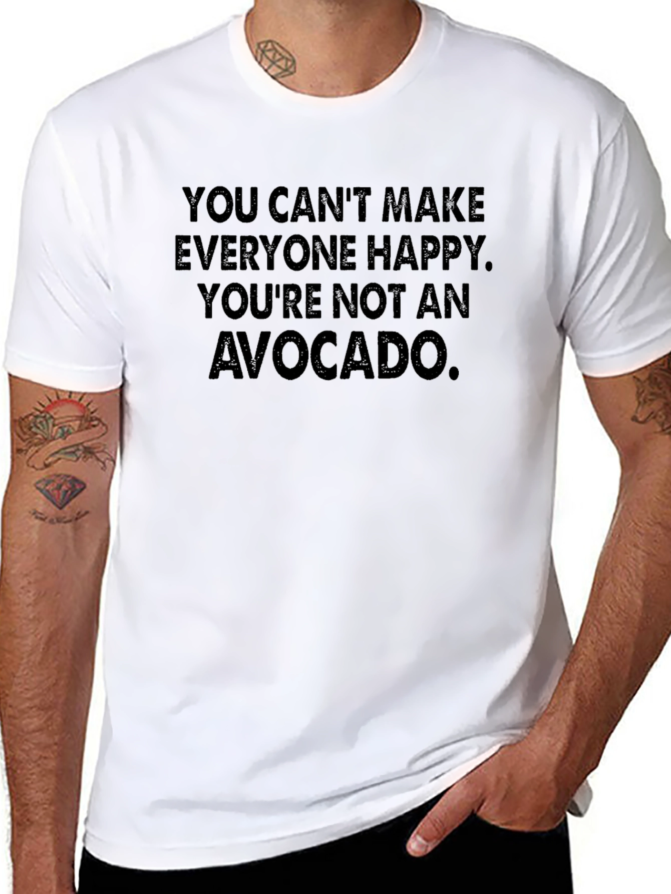 Funny Avocado Graphic Tee - Mens Black T-Shirt