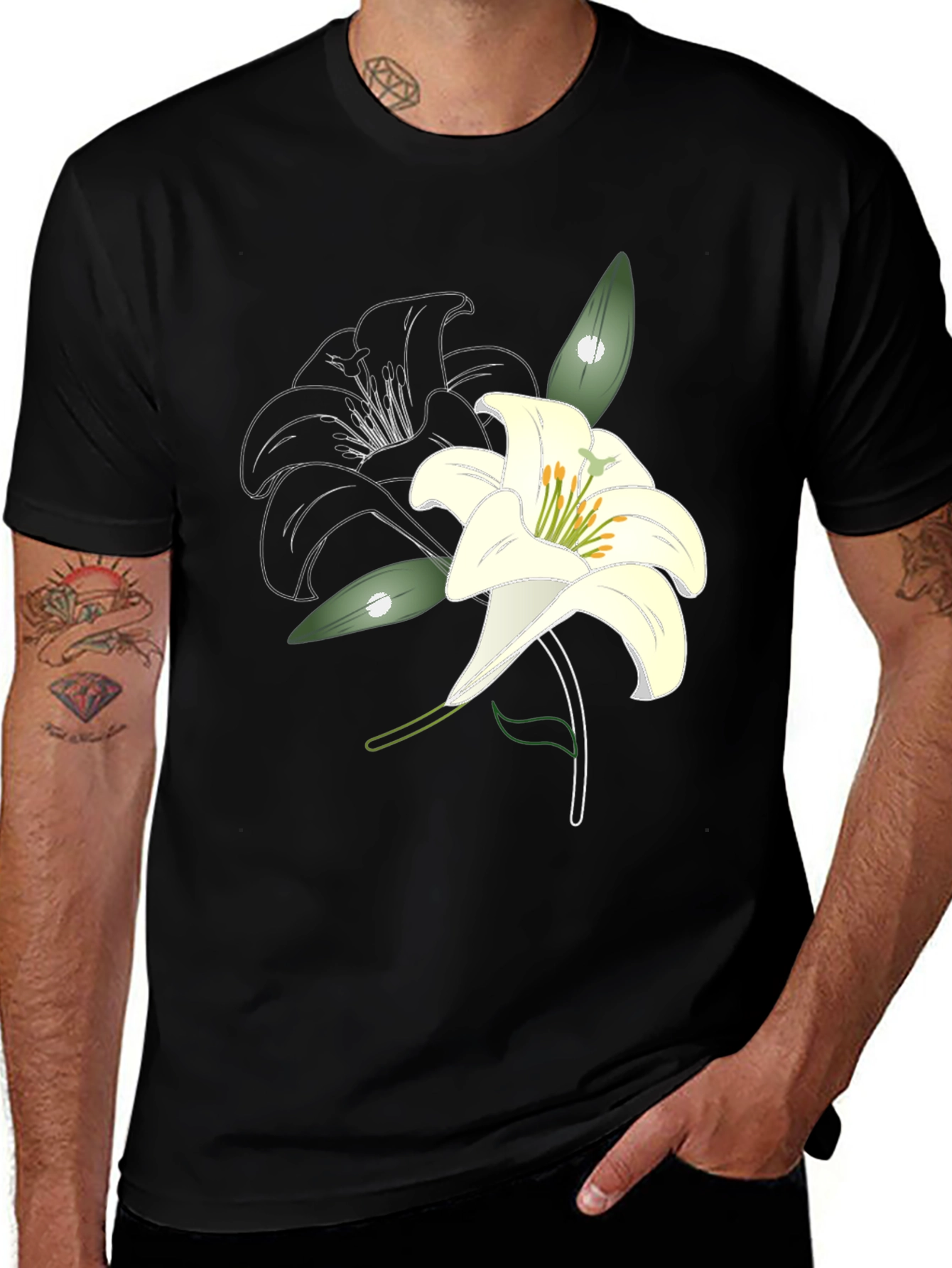 Lily Graphic Print T-Shirt - Casual Style