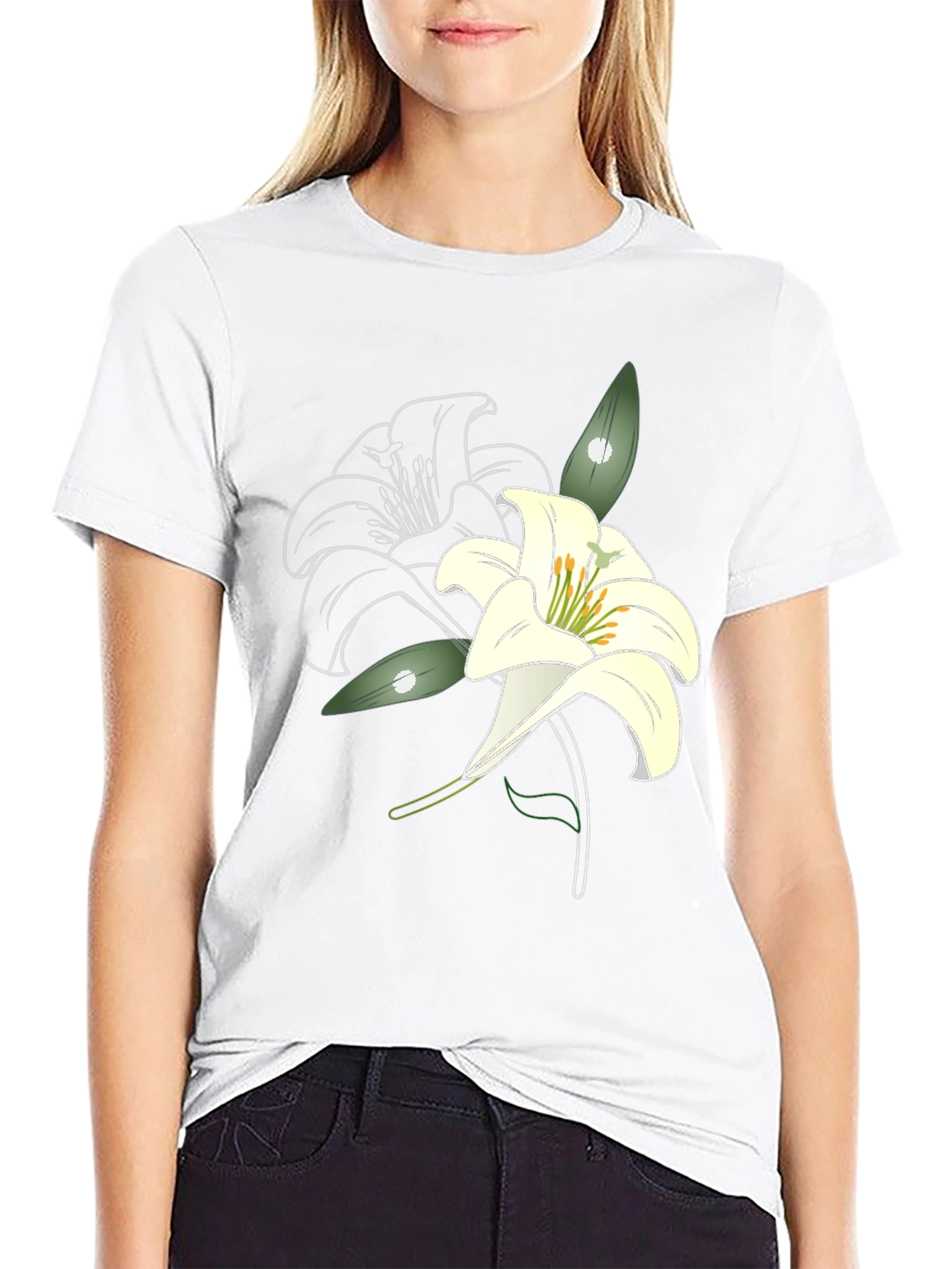 Lily Graphic Print T-Shirt - Casual Style