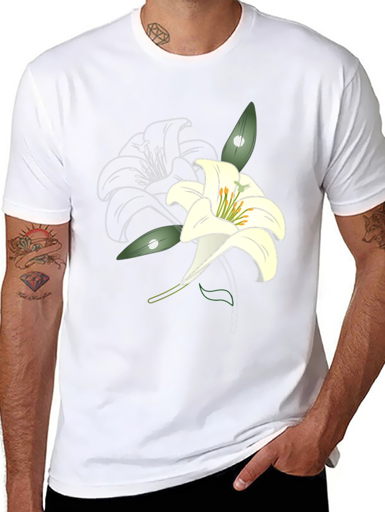 Lily Graphic Print T-Shirt - Casual Style