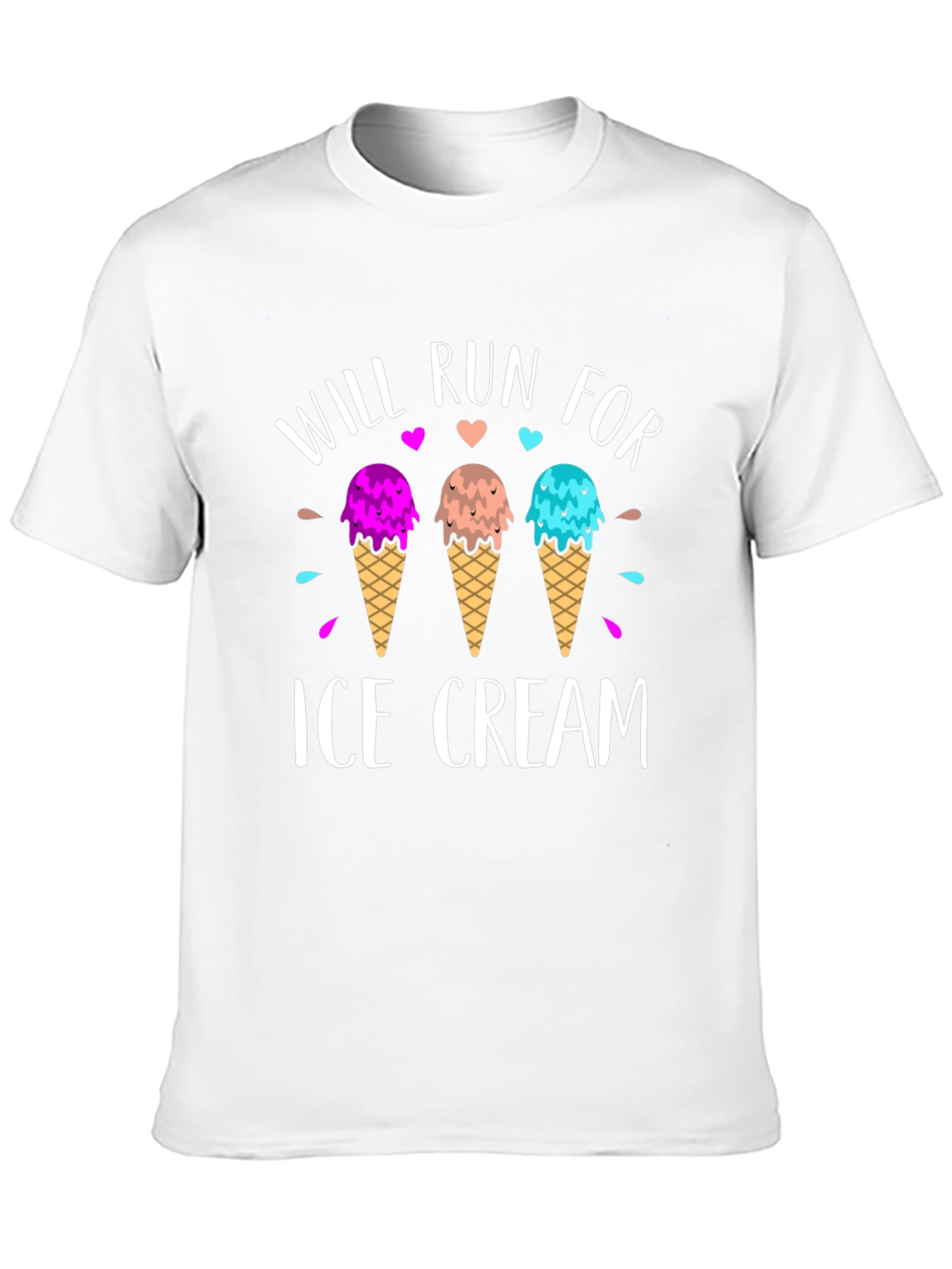 Will Run For Ice Cream Black T-Shirt