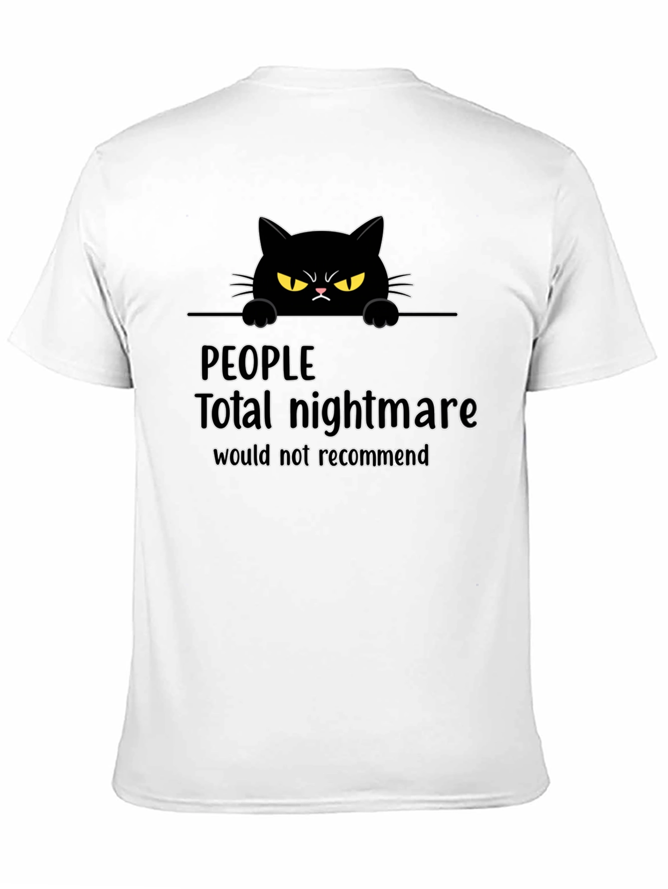 Funny Cat Graphic T-Shirt: Total Nightmare