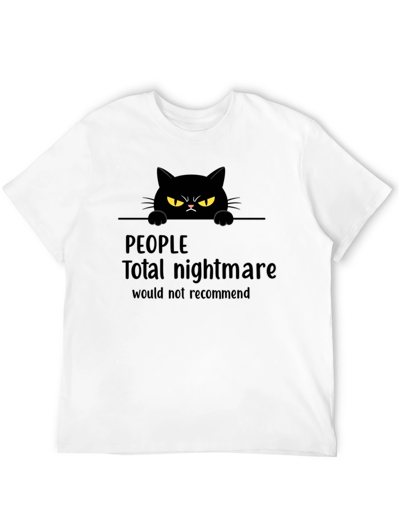 Funny Cat Graphic T-Shirt: Total Nightmare